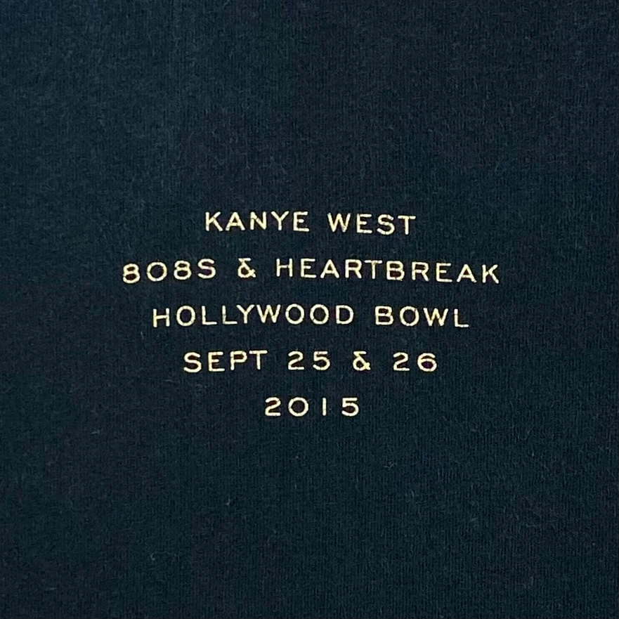 808’s & Heartbreak 2015 Hollywood Bowl Track-list Tee In Black - Image 5