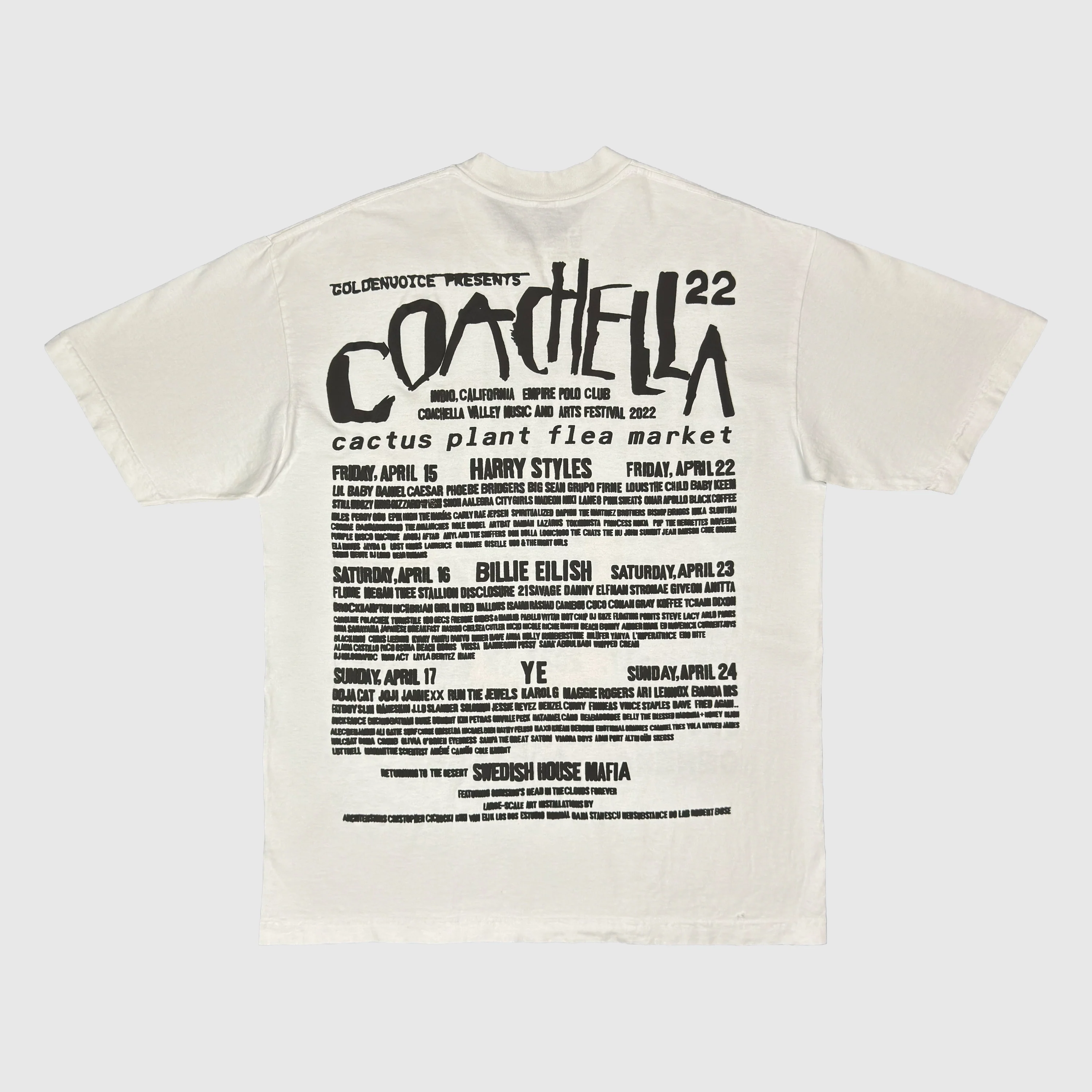 Cactus Plant Flea Market 2022 Unreleased 'YE' Coachella Festival Tee