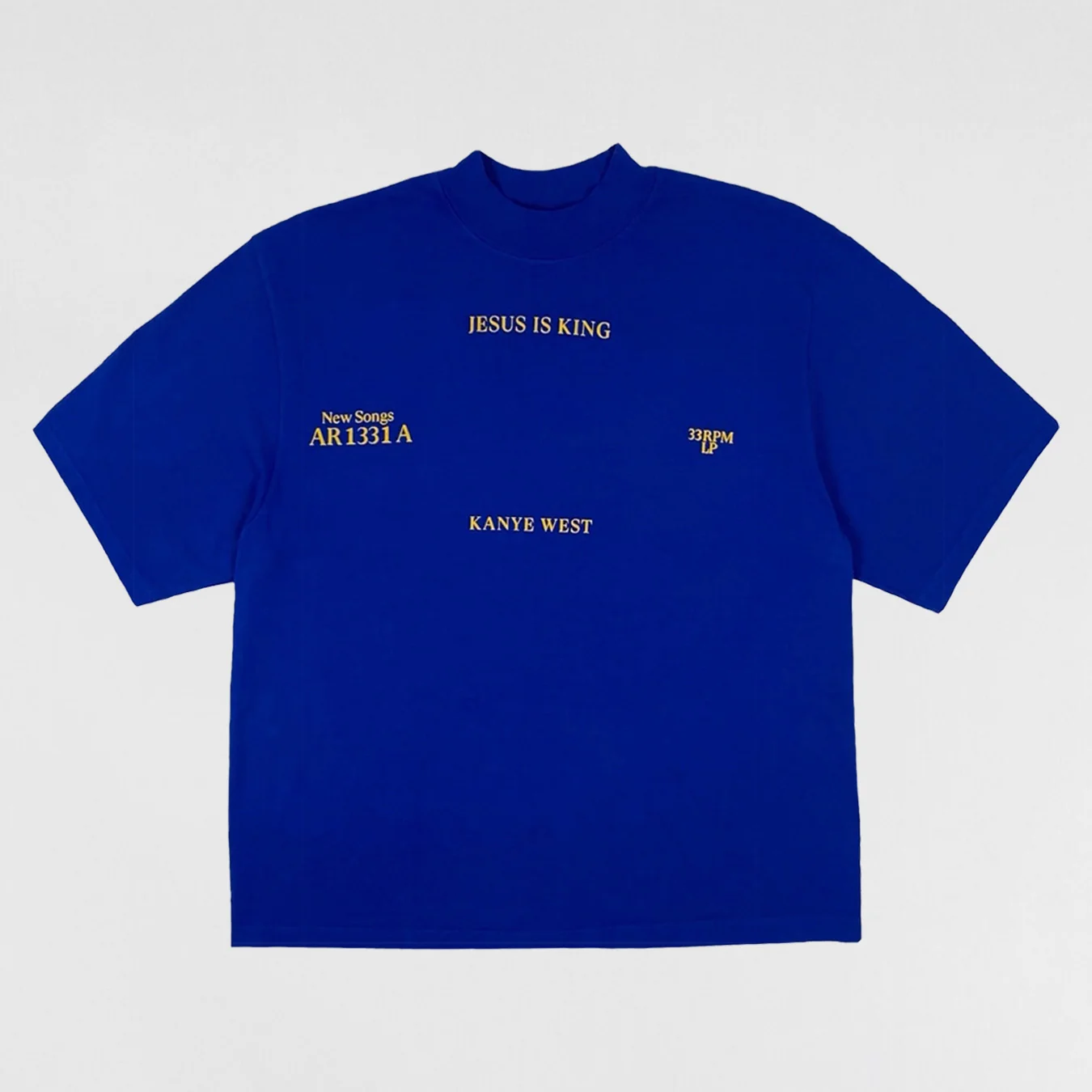 Jesus Is King 2019 Vinyl Album Tee In Blue