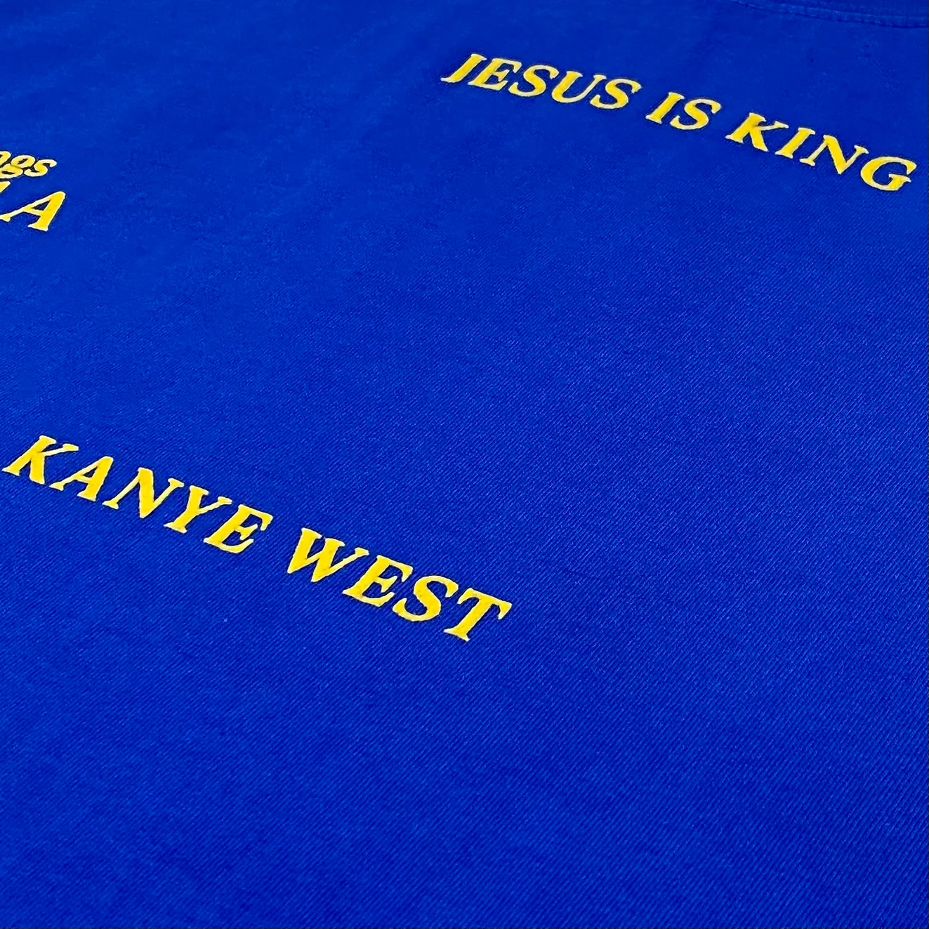 Jesus Is King 2019 Vinyl Album Tee In Blue - Image 3