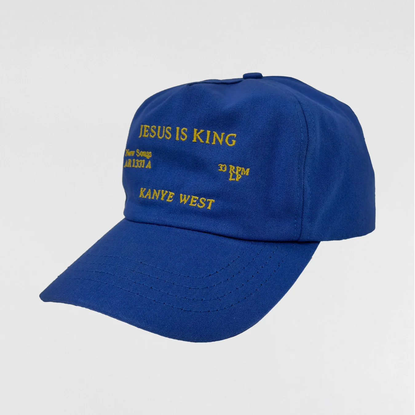 Jesus Is King 2019 Embroidered Vinyl Hat In Blue - Image 3
