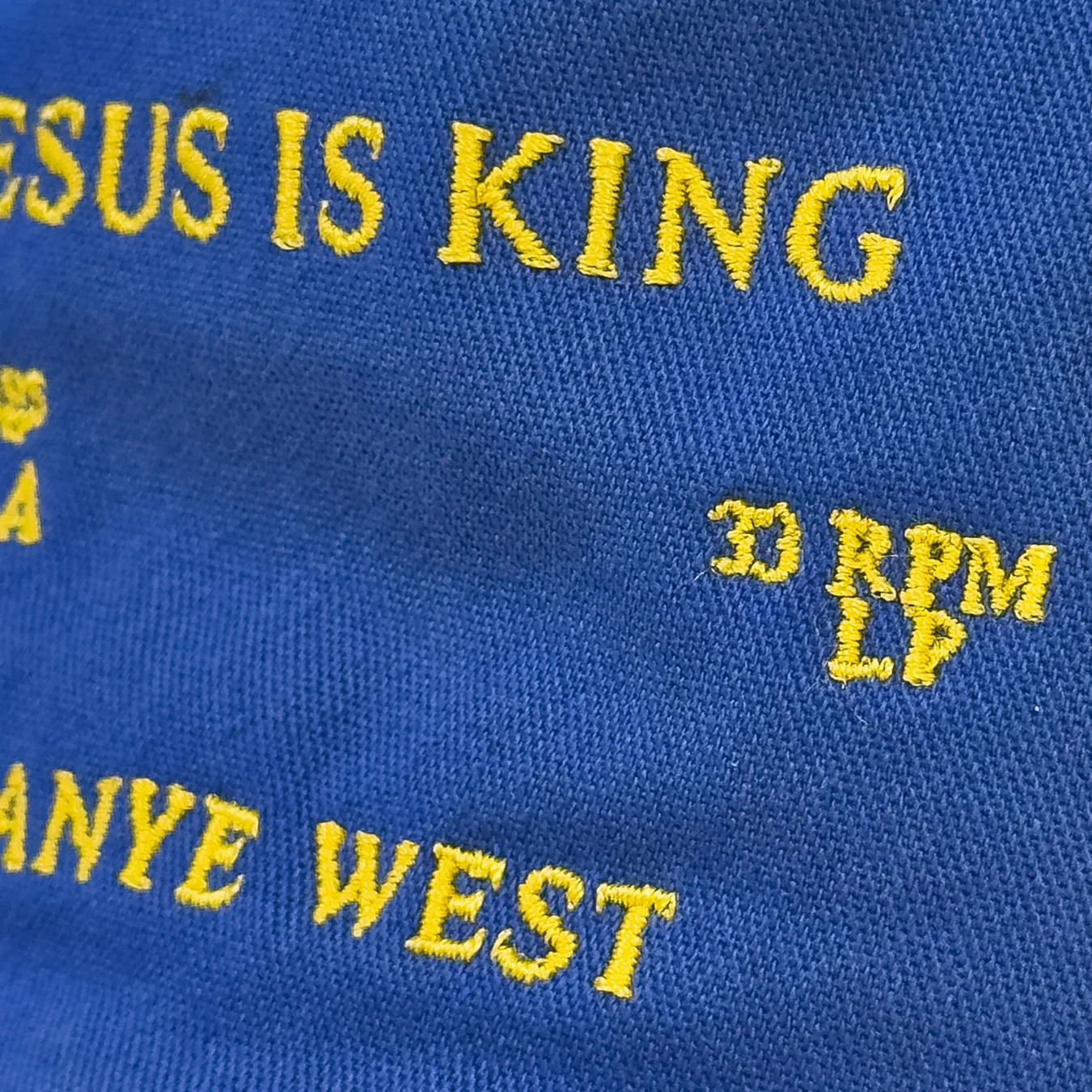 Jesus Is King 2019 Embroidered Vinyl Hat In Blue - Image 4