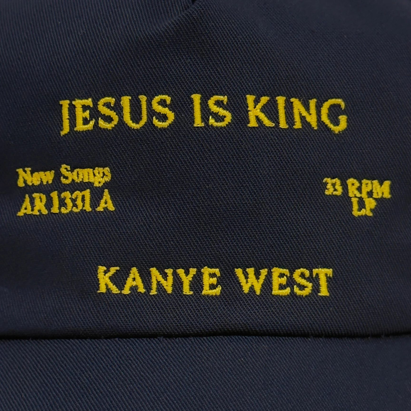 Jesus Is King 2019 Embroidered Vinyl Hat In Navy - Image 2