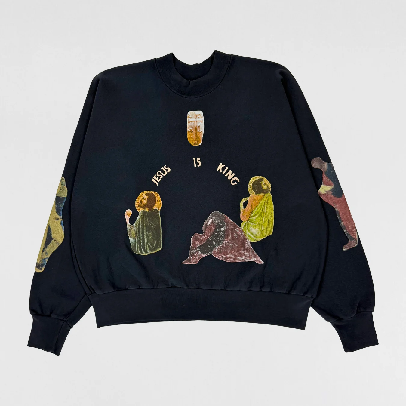 Jesus Is King 2019 Portrait Crewneck Sweater In Navy