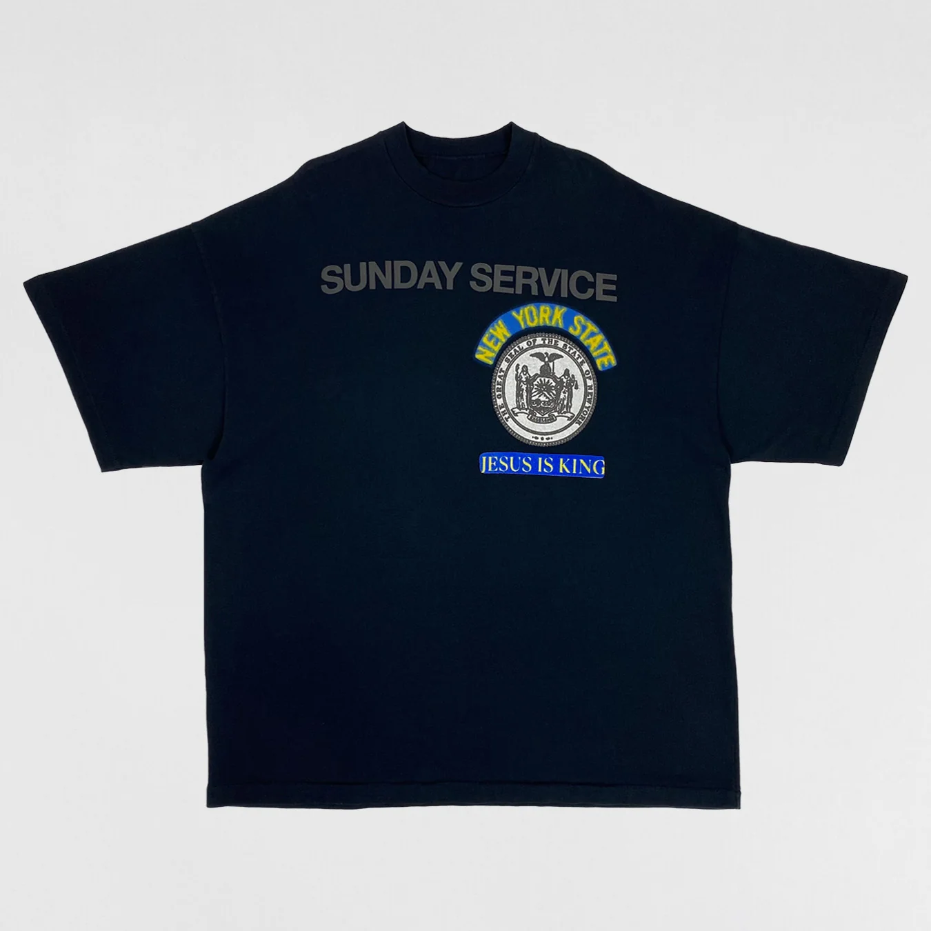 Yeezy Season 7 Jesus Is King New York LP Tee In Navy