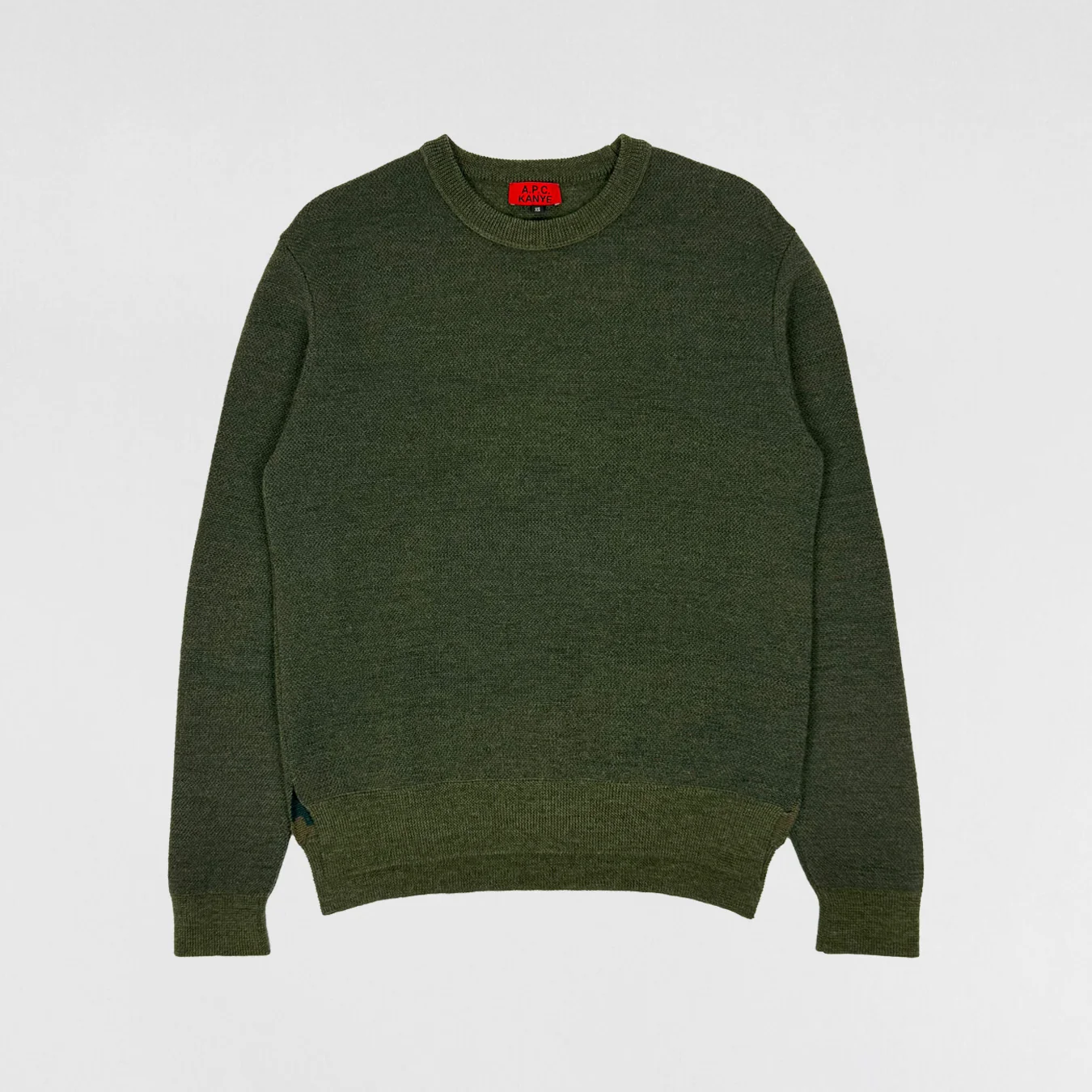 APC Kanye 2014 Reversible Knit Sweater In Khaki/Camo