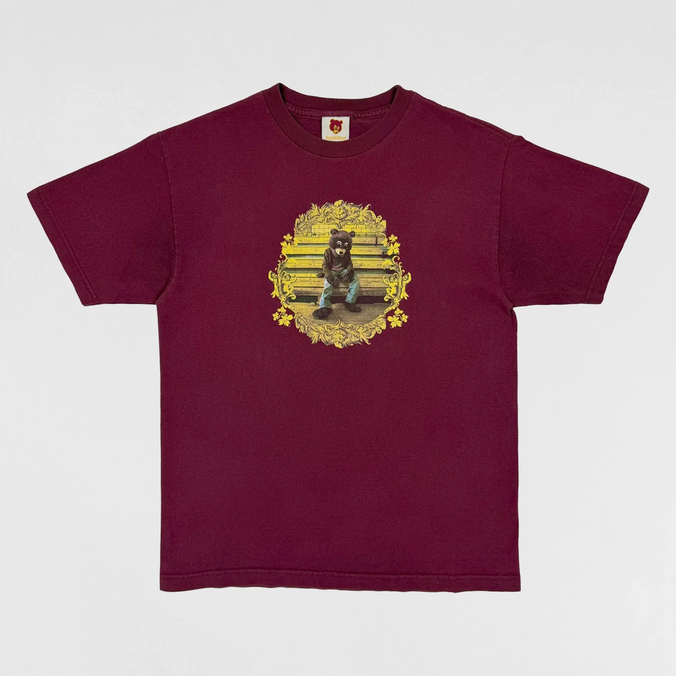 The College Dropout 2004 Album Crest Tee in Burgundy