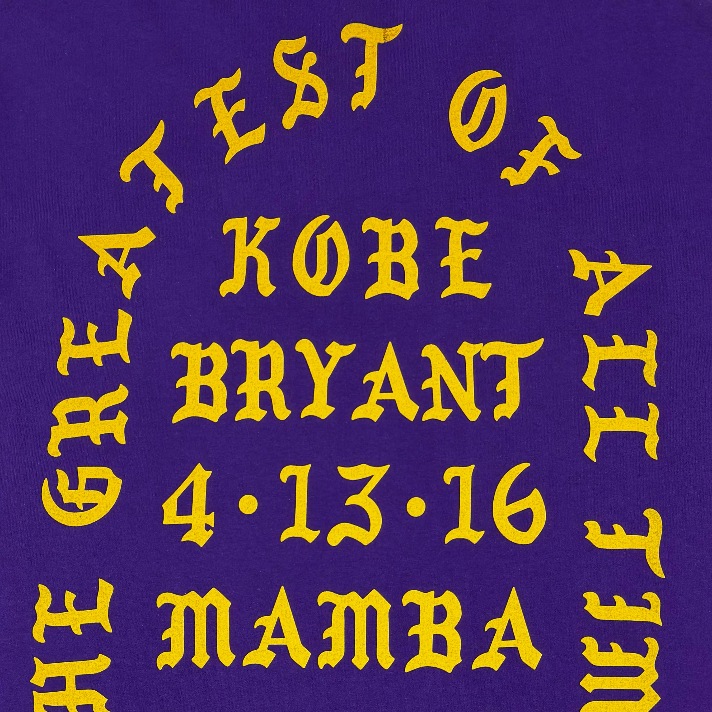 The Life of Pablo 2016 Unreleased ‘I Feel Like Kobe’ Long Sleeve In Purple - Image 3