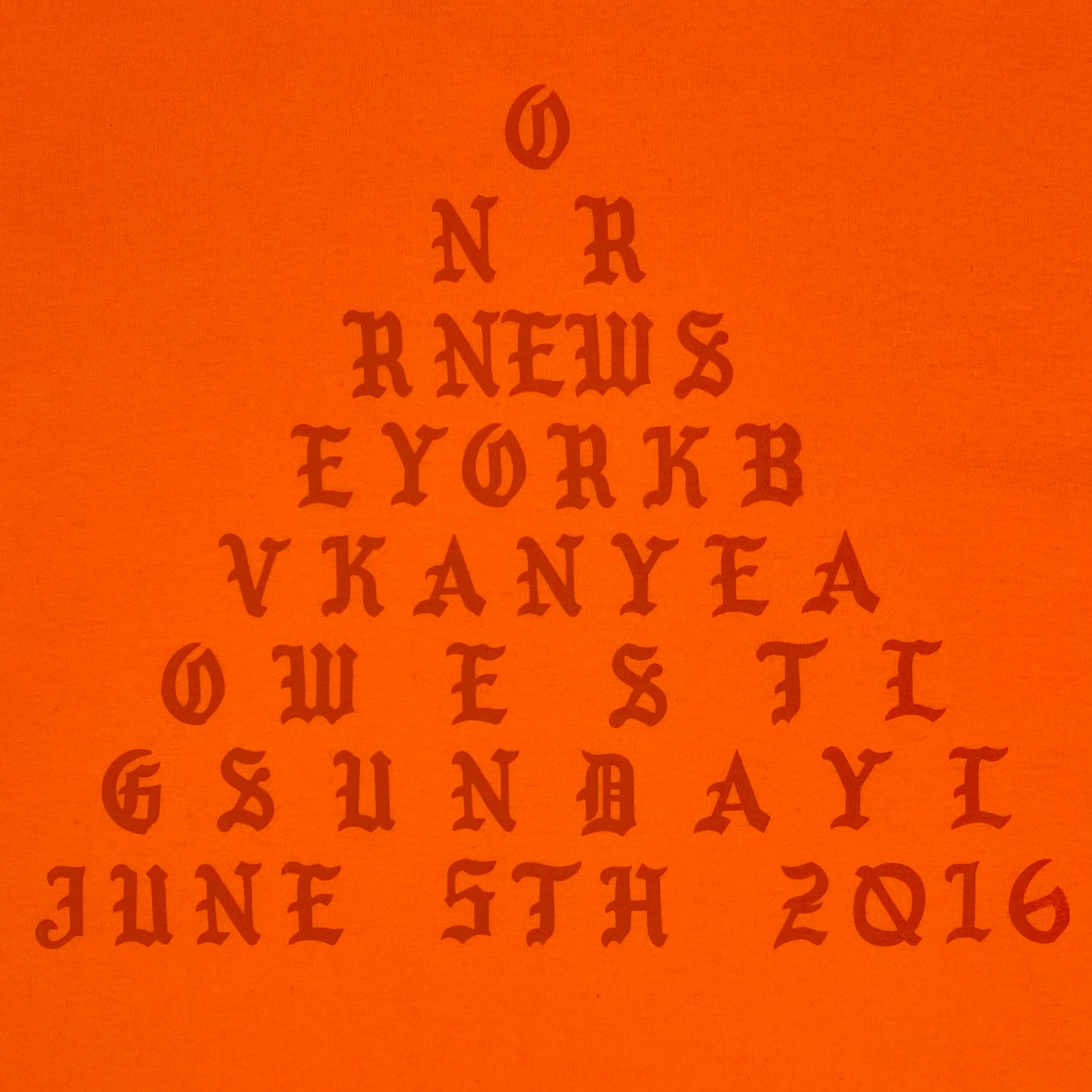 The Life of Pablo 2016 Cancelled Governor's Ball Long Sleeve In Orange - Image 4