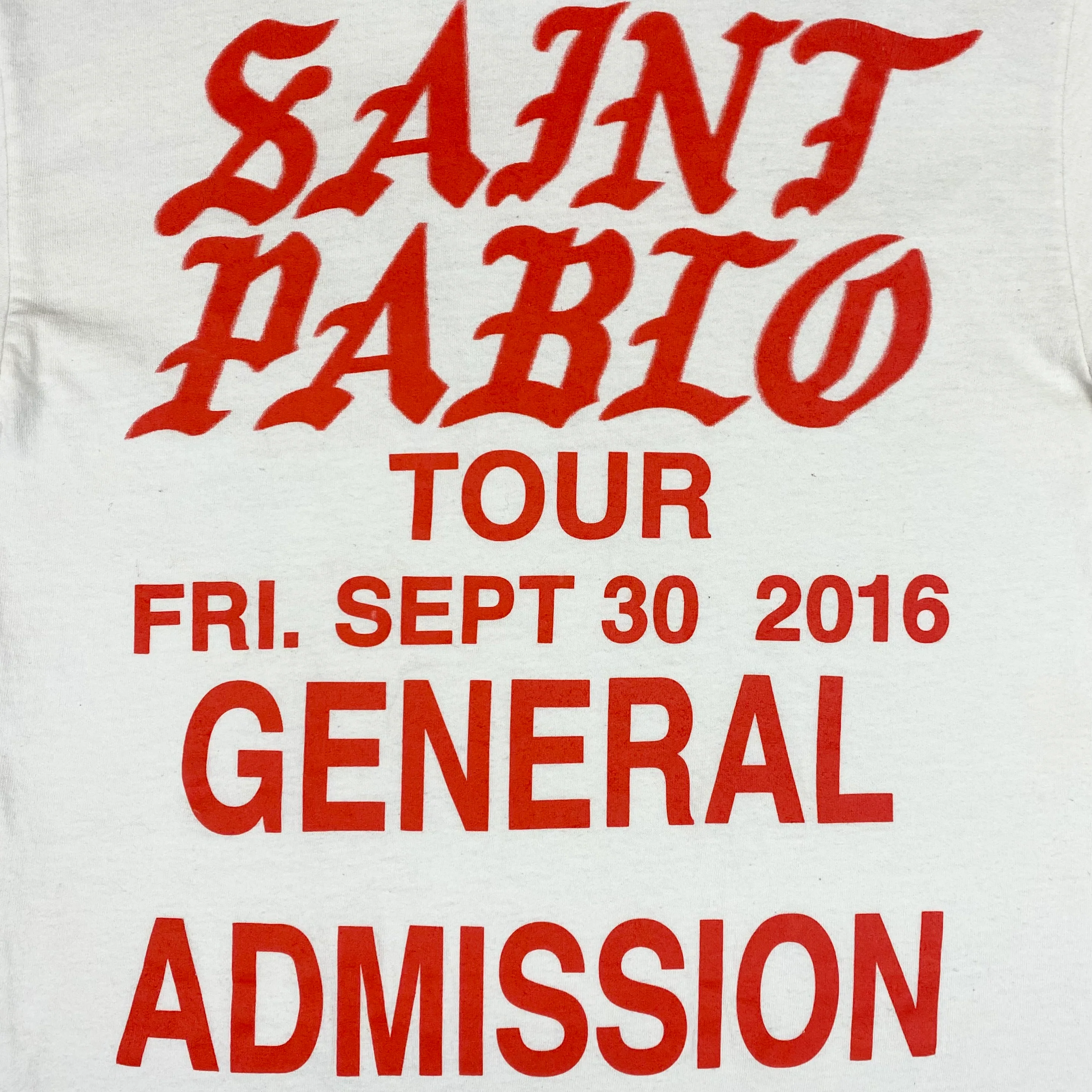 Saint Pablo Tour 2016 General Admission Long Sleeve In White - Image 2