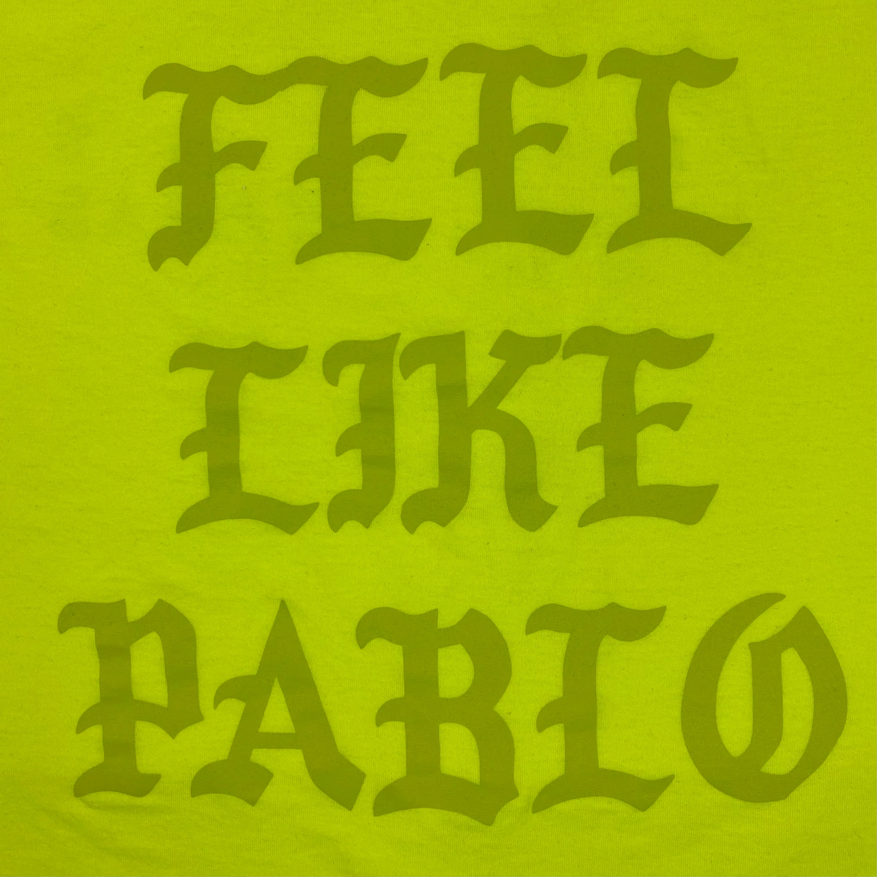 The Life of Pablo 2016 Las Vegas 'I Feel Like Pablo' Tee In Neon - Image 2