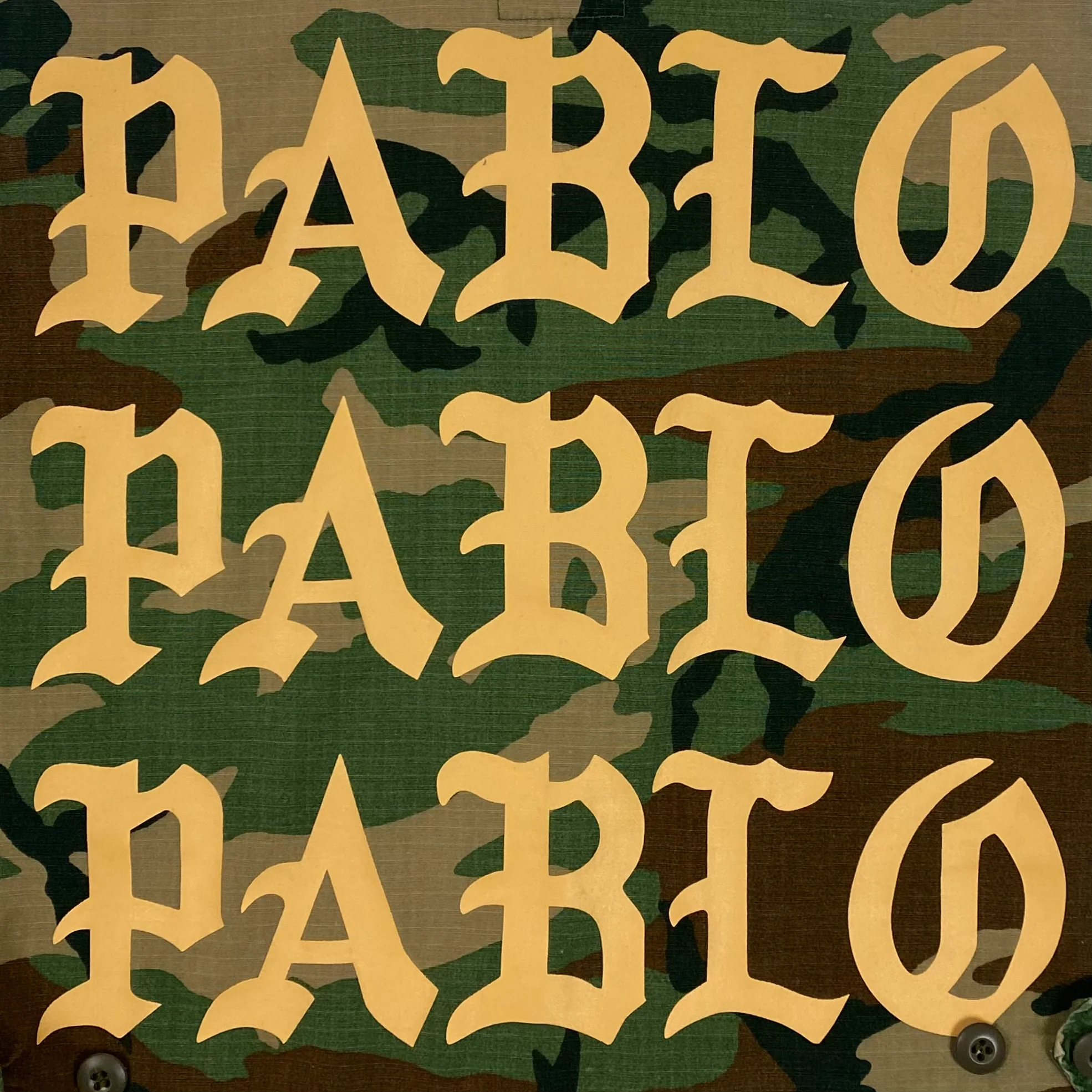 The Life of Pablo 2016 Vintage U.S. Army Pablo Jacket In Camouflage - Image 2