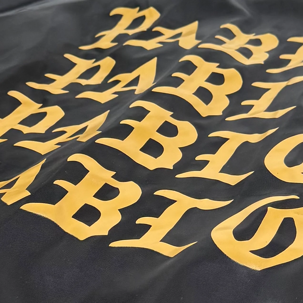 The Life of Pablo 2016 Saint Pablo Bomber Jacket In Satin Black - Image 3
