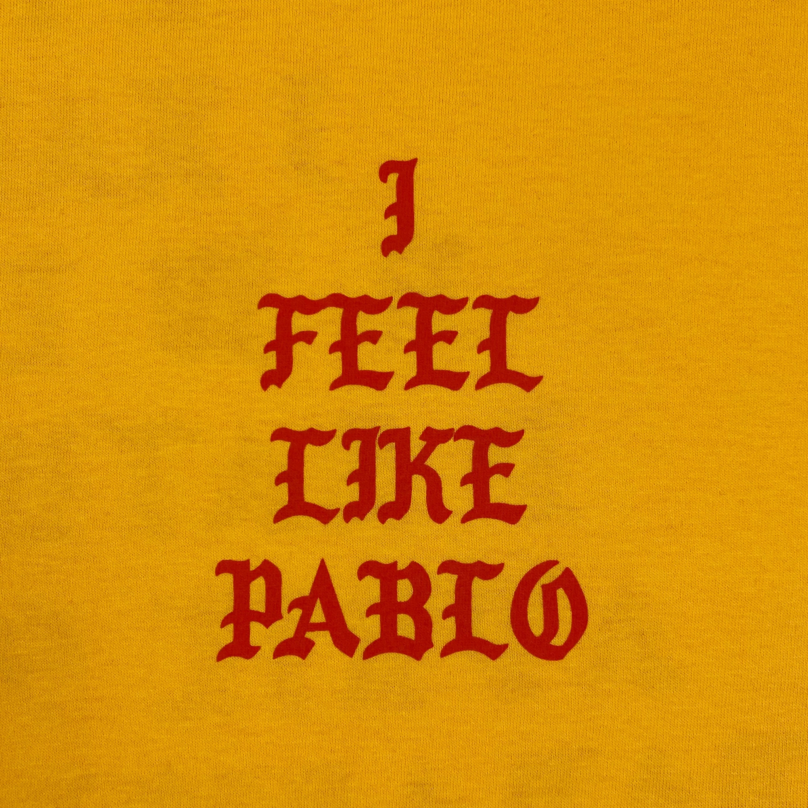 The Life of Pablo 2016 Paradise Fesitval ‘I Feel Like Pablo’ Tee In Yellow - Image 4