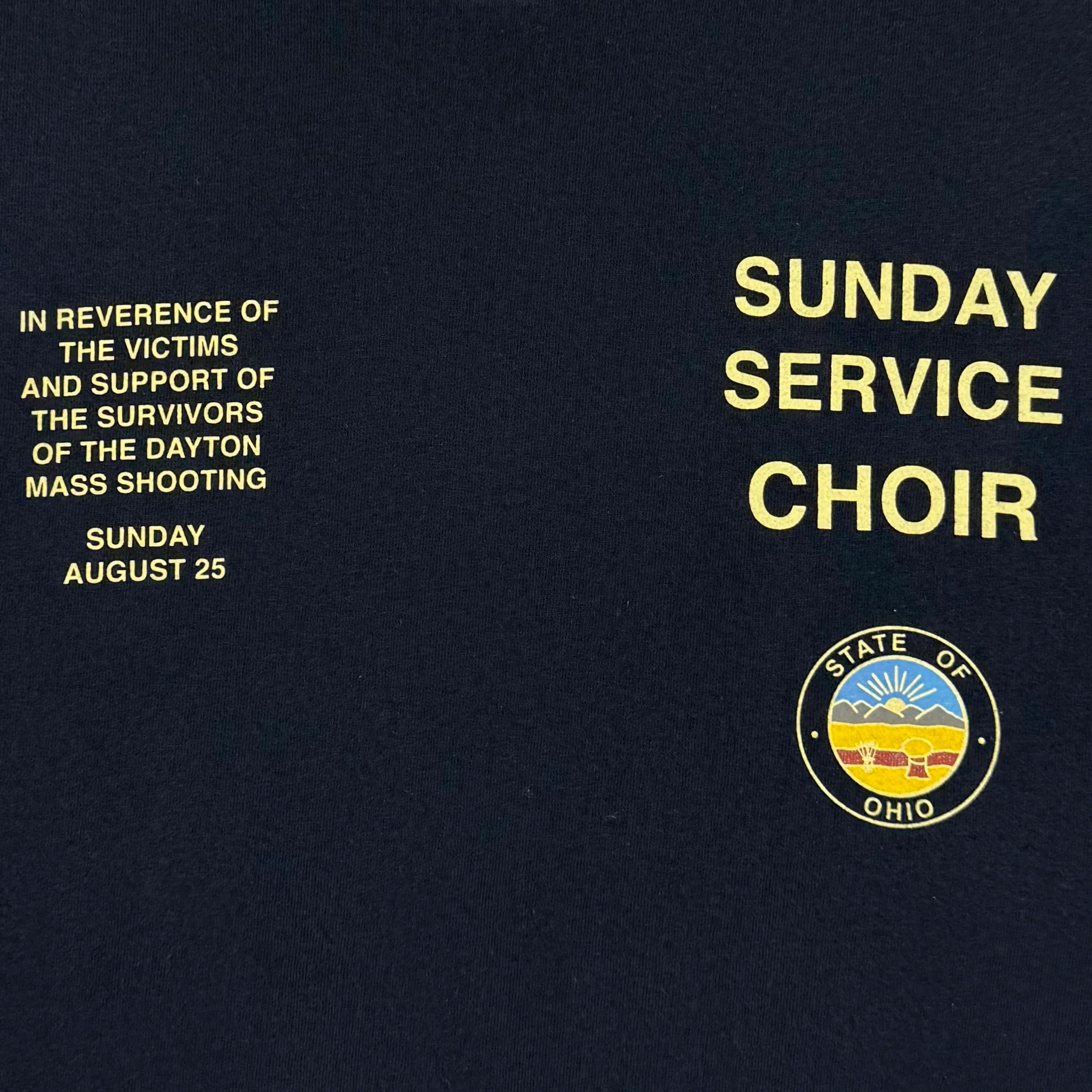 Jesus Is King 2019 Unreleased Sunday Service Ohio Choir Tee In Navy - Image 2