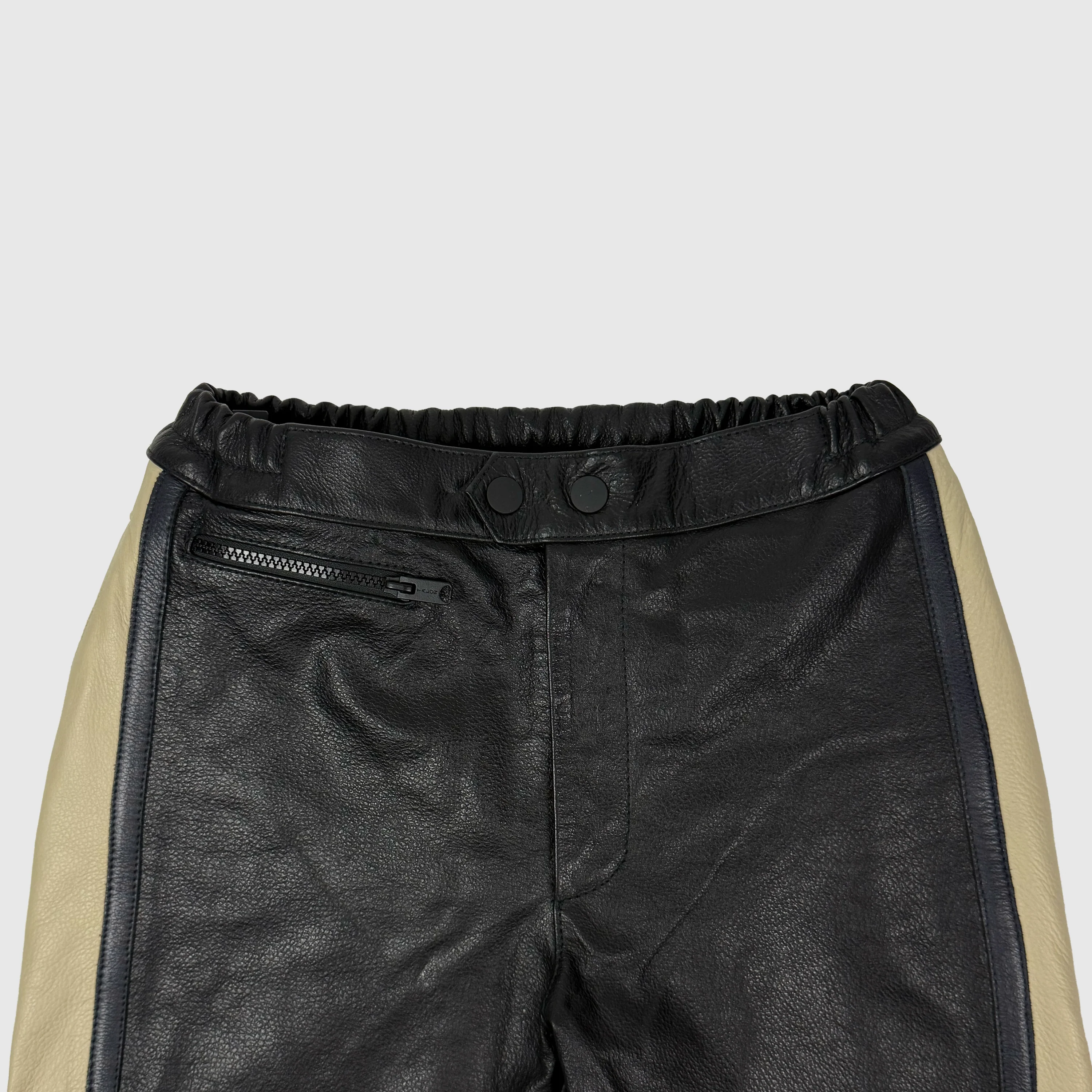 Yeezy Season 5 Unreleased Leather Biker Pants In Ink - Image 2