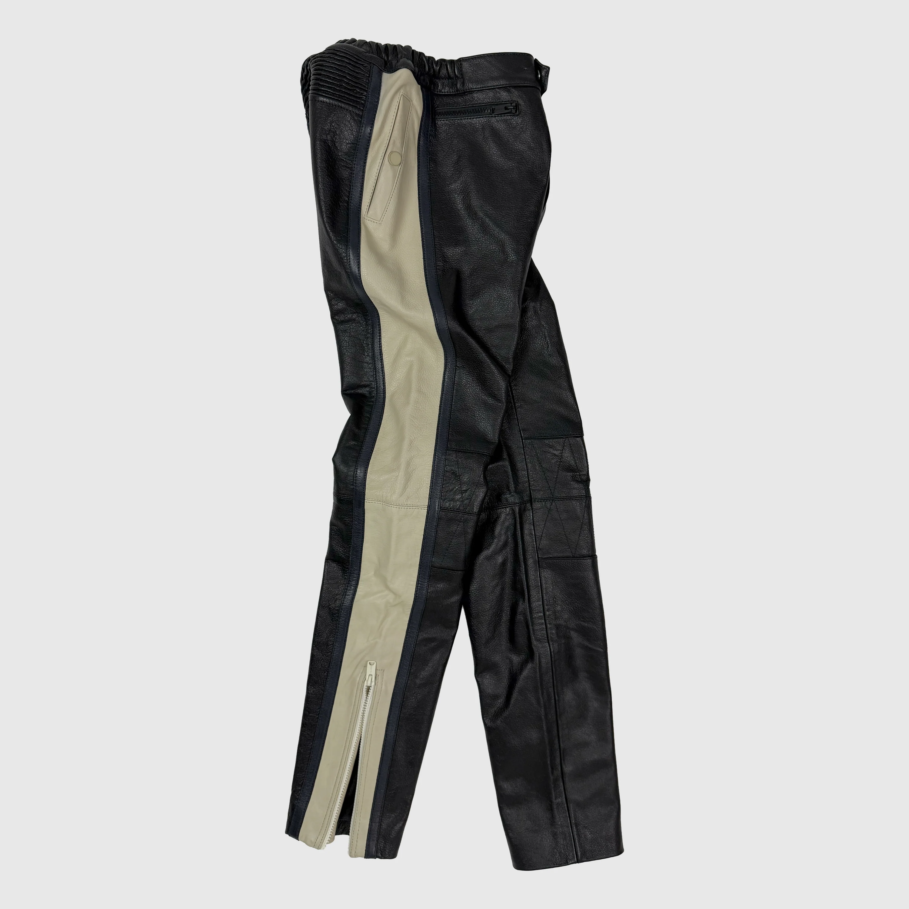 Yeezy Season 5 Unreleased Leather Biker Pants In Ink - Image 4