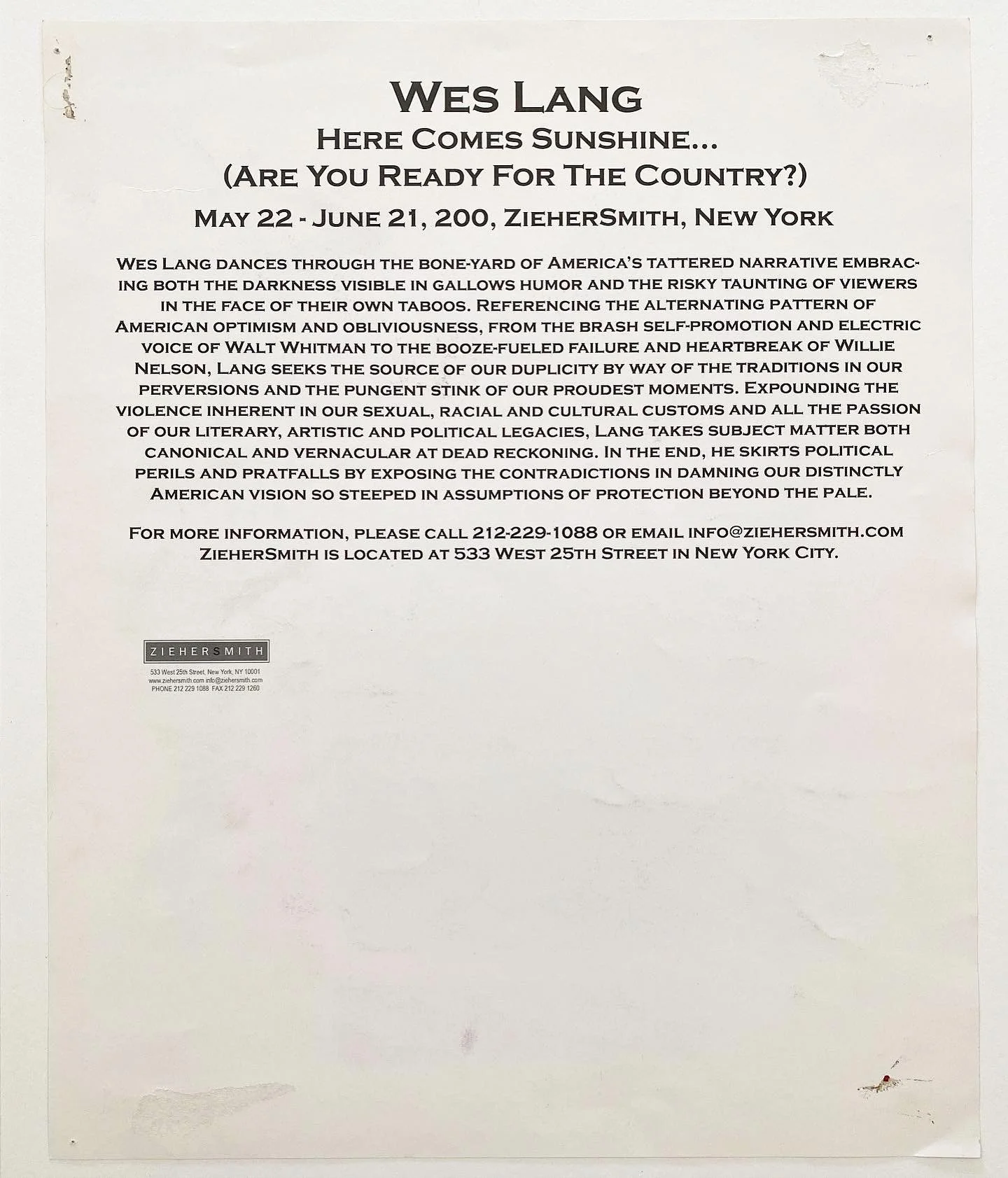 Wes Lang 2012 ‘Here Comes The Sunshine’ (Are You Ready For The Country?) Art Show Invitation - Image 6