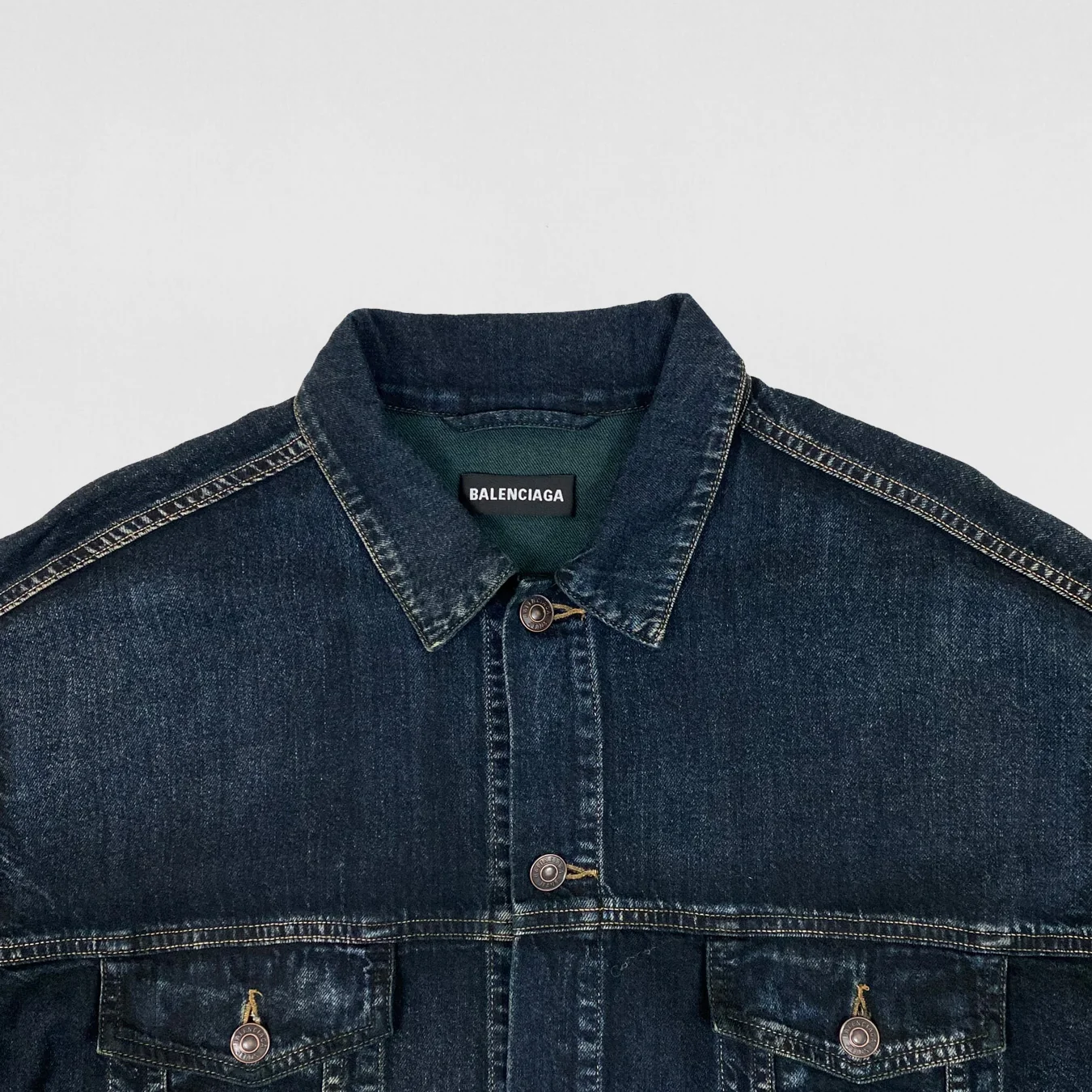 Yeezy 2022 Balenciaga YE24 Logo Denim Overshirt - Image 2