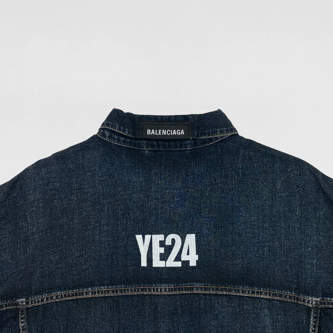Yeezy 2022 Balenciaga YE24 Logo Denim Overshirt - Image 6