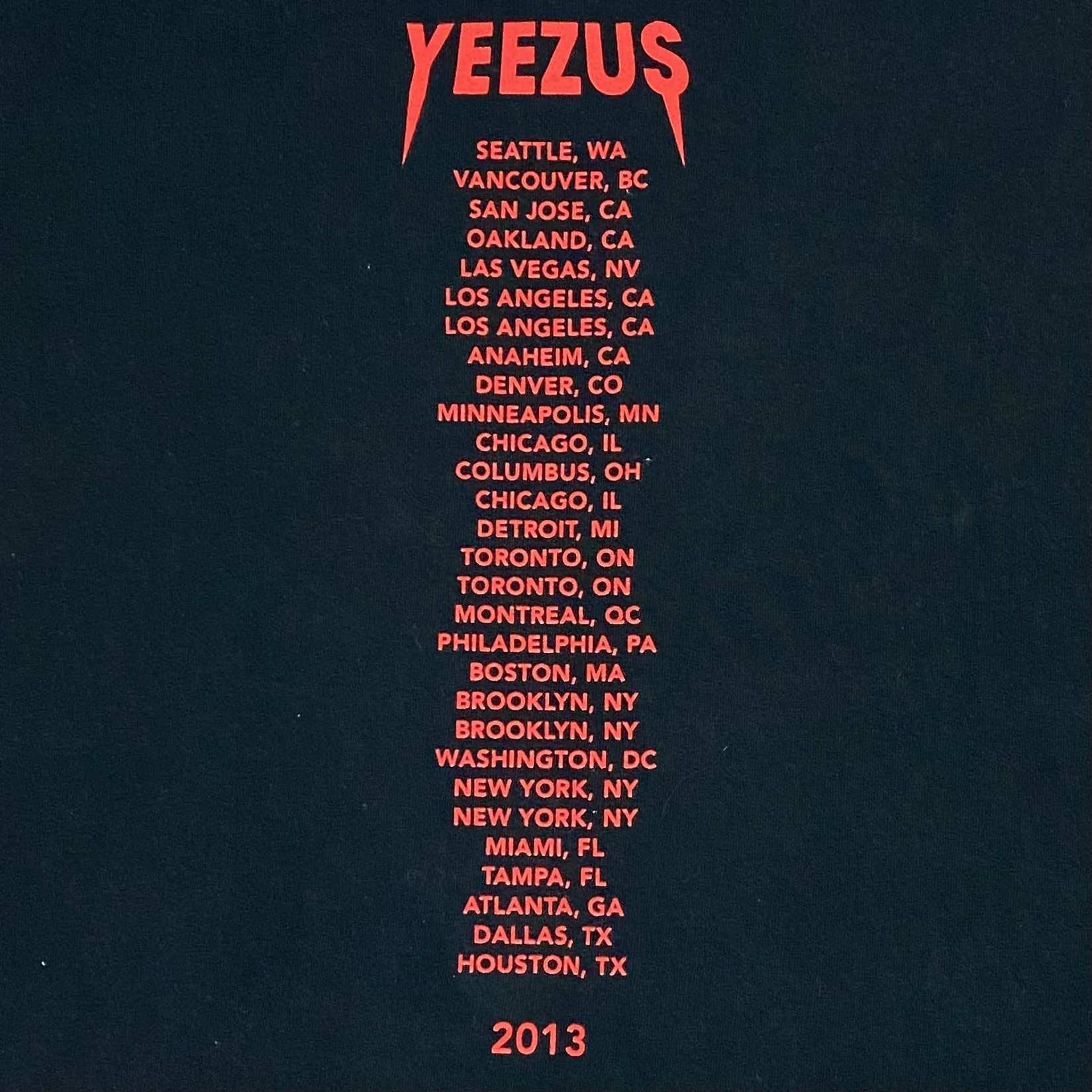 Yeezus Tour 2013 OG Skeleton Prayer Tee By Wes Lang - Image 5