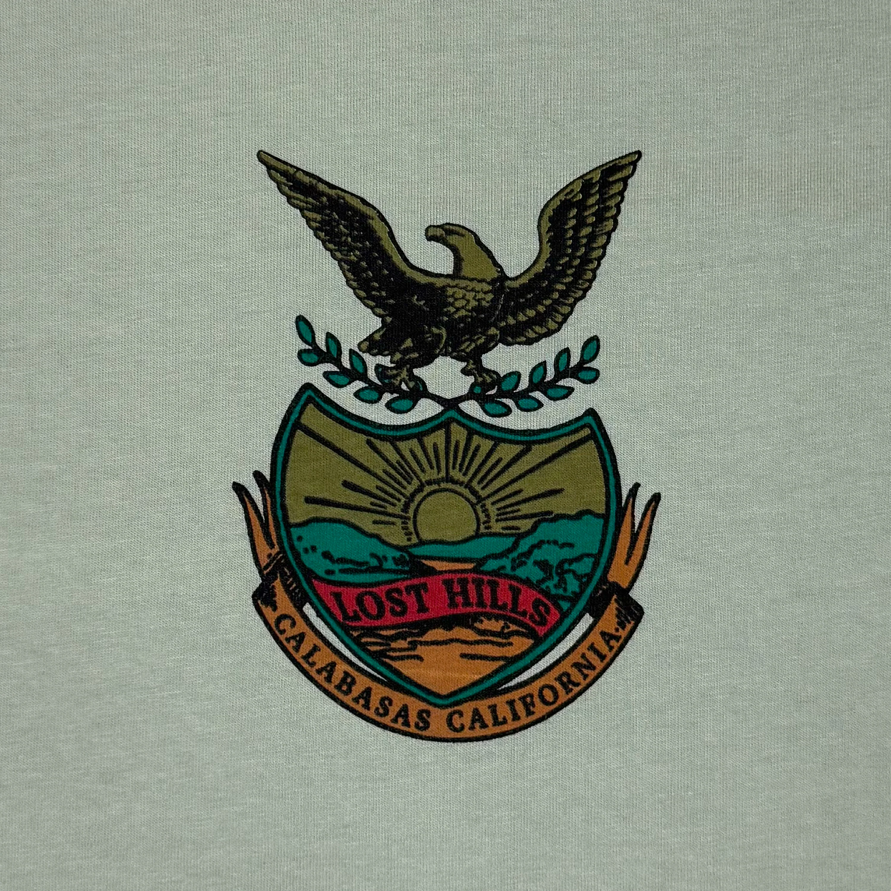 Yeezy 2017 Calabasas Crest Tee In Hospital Blue - Image 2