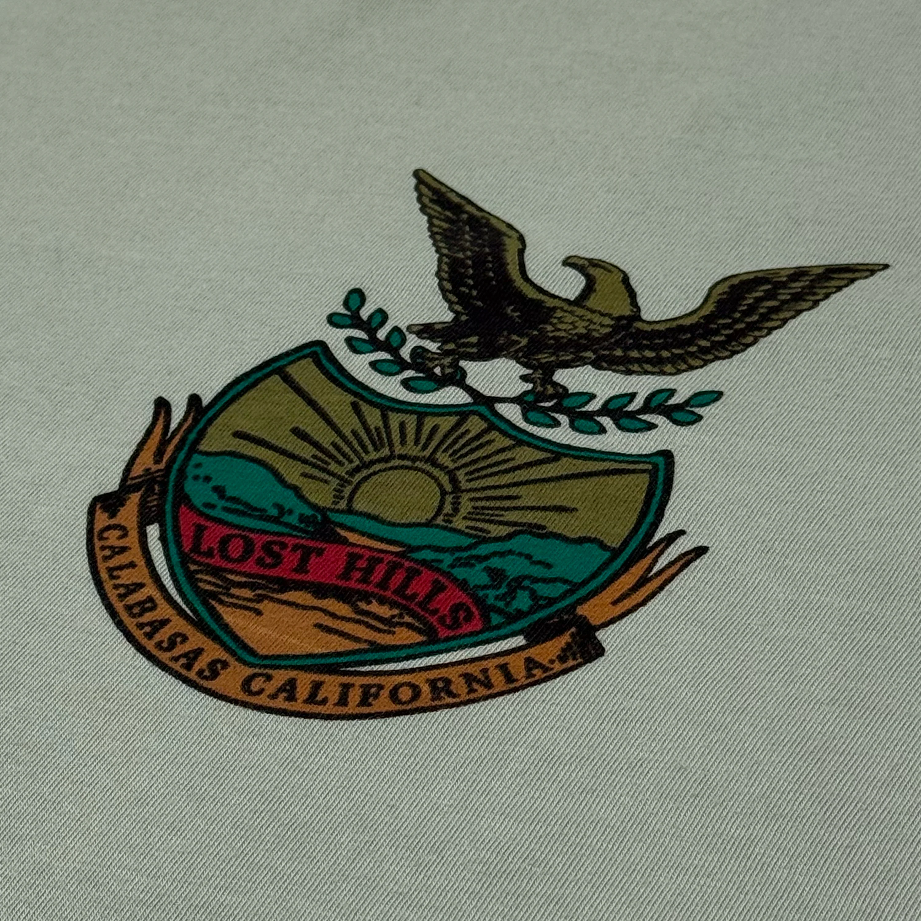 Yeezy 2017 Calabasas Crest Tee In Hospital Blue - Image 4