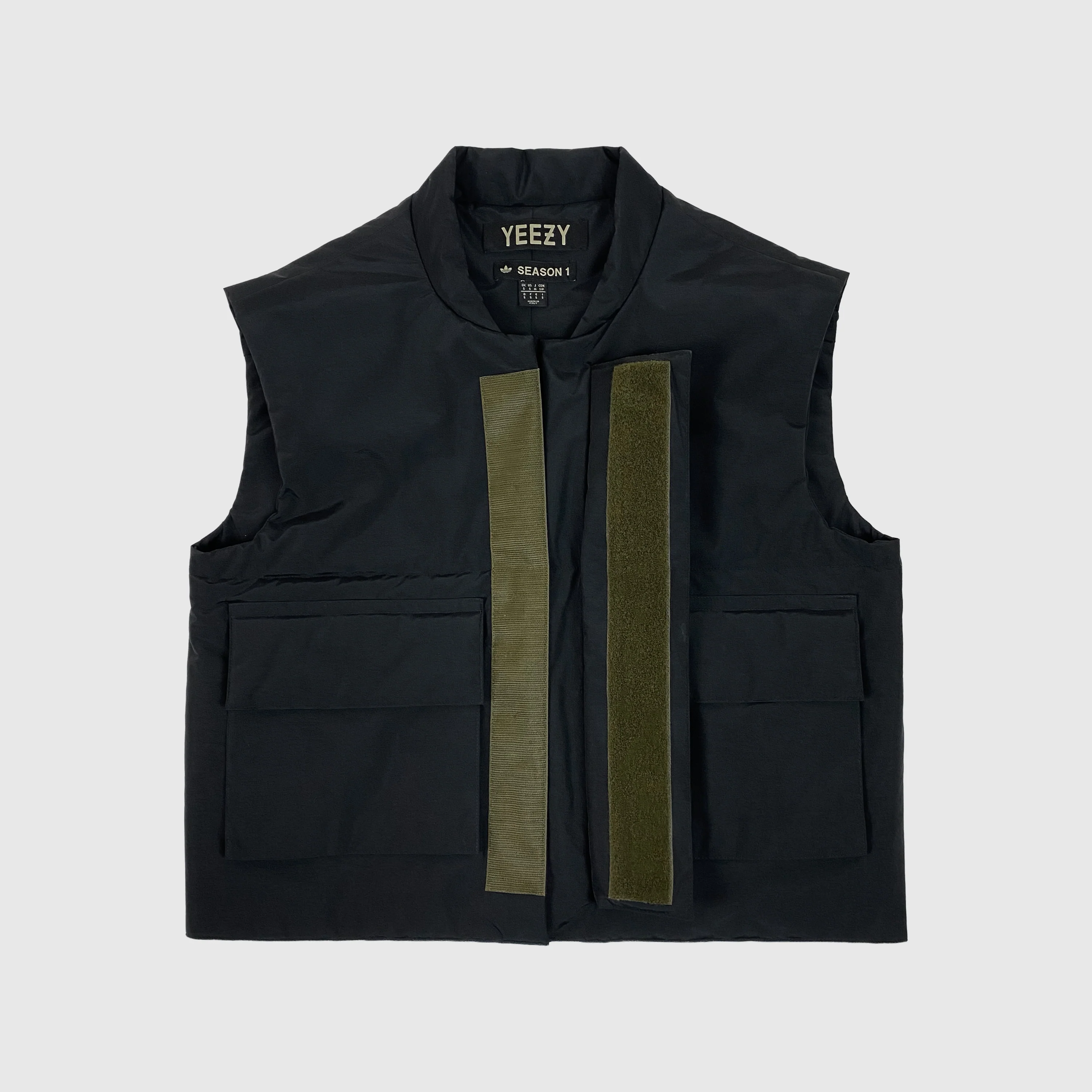 Yeezy Season 1 Nylon Oversized Padded Vest In Black - Image 4