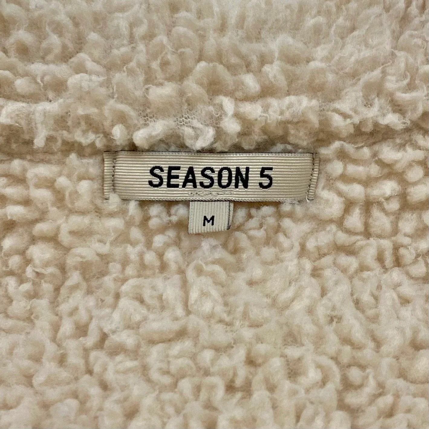 Yeezy Season 5 Sherpa Denim Jacket In Bleach - Image 6