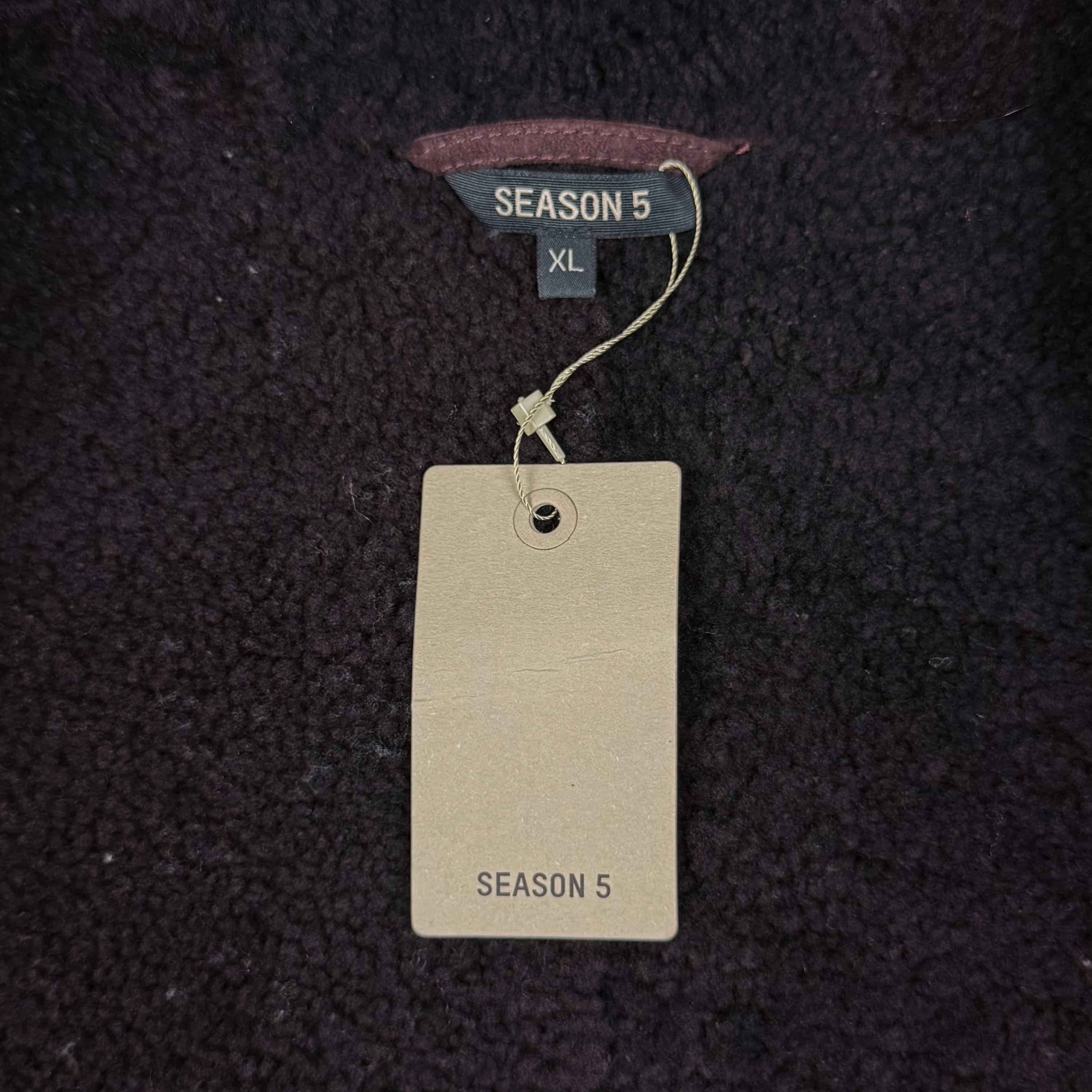 Yeezy Season 5 Shearling Hooded Jacket In Oxblood - Image 11