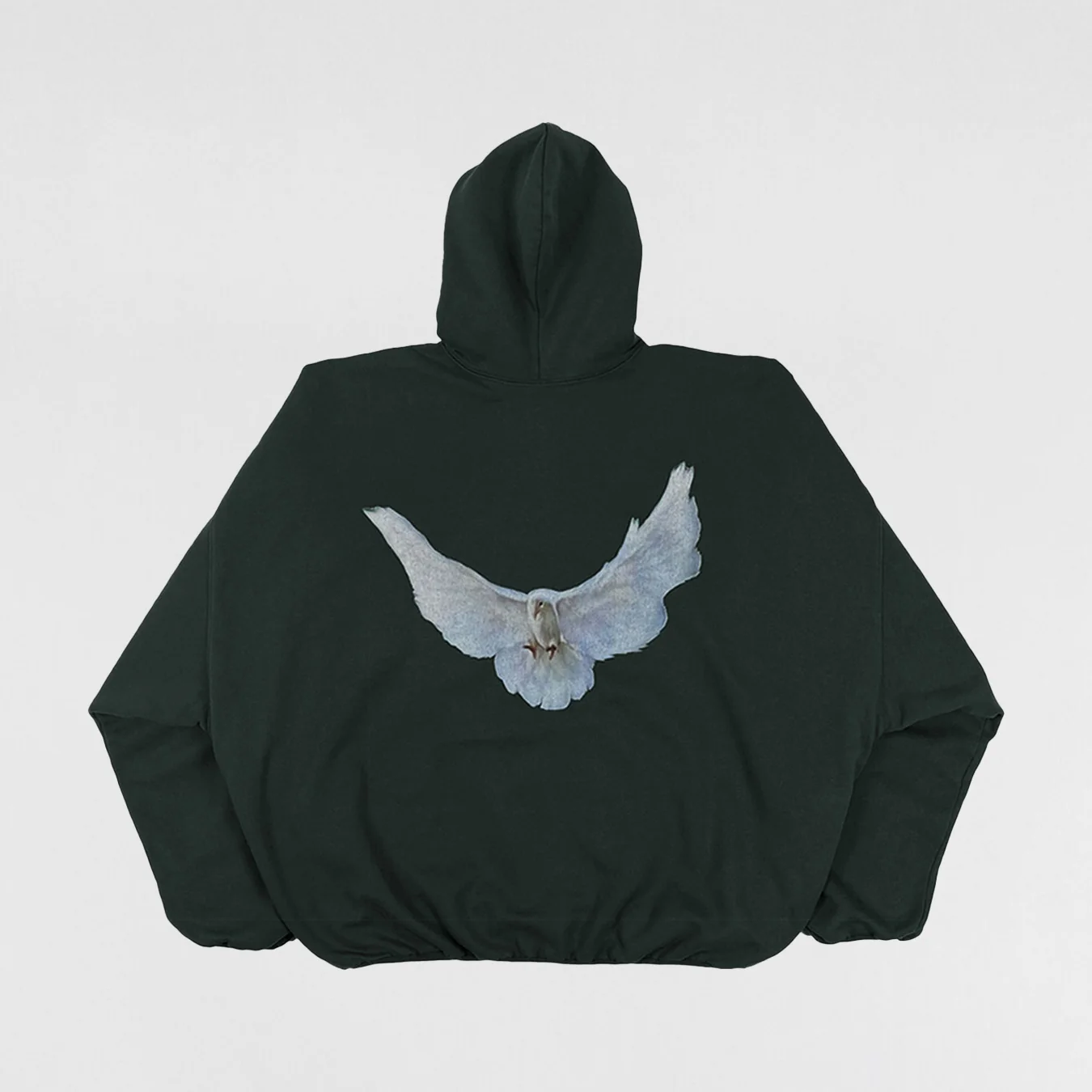 Yeezy Gap Balenciaga 2022 Double Layered Dove Hoodie In Dark Green - Image 4