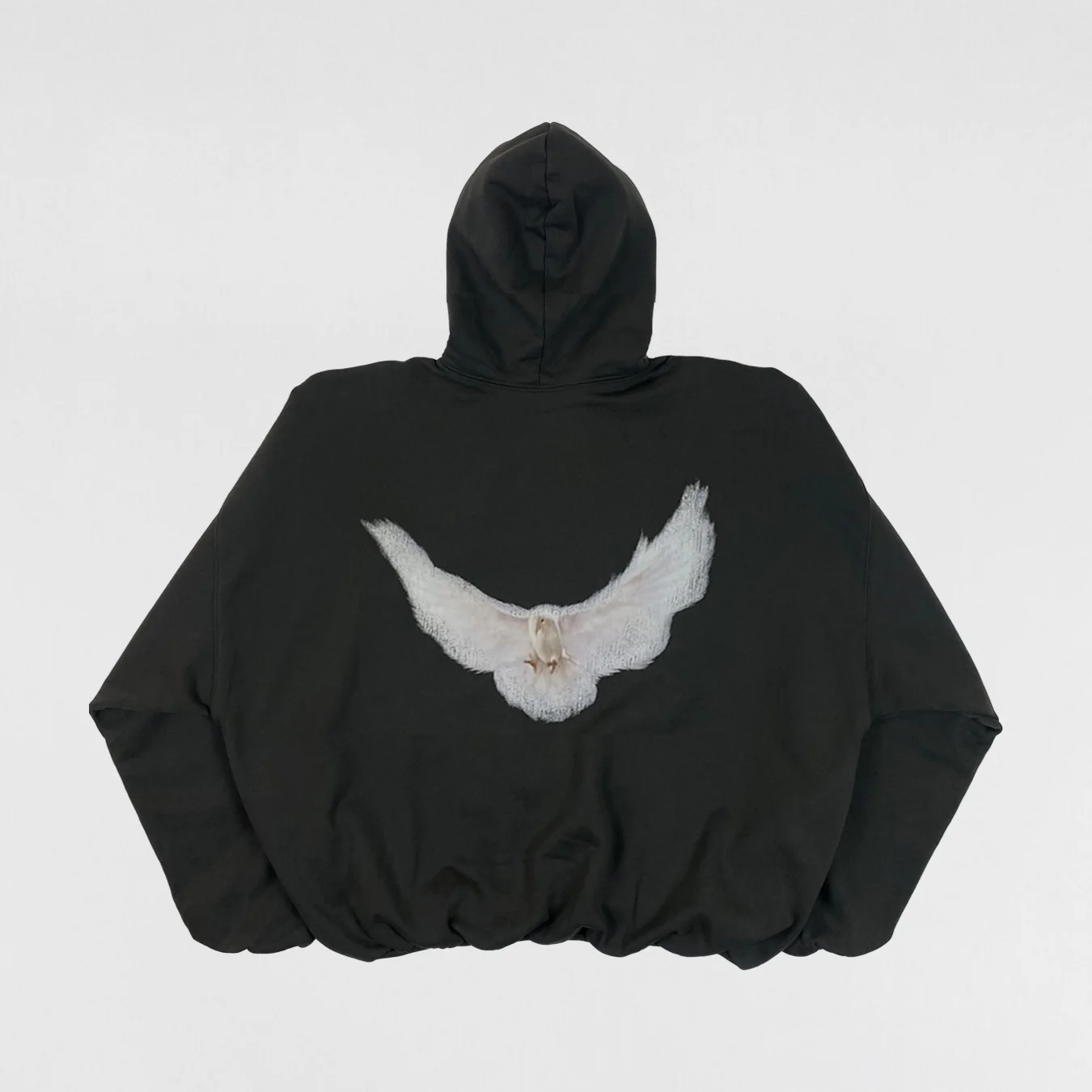 Yeezy Gap Balenciaga 2022 Double Layered Dove Hoodie In Black