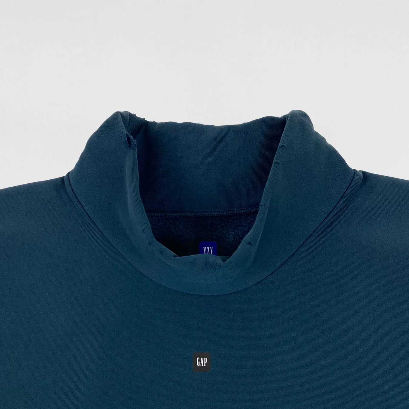 Yeezy Gap Balenciaga 2022 High Neck Logo Sweater In Dark Blue - Image 2