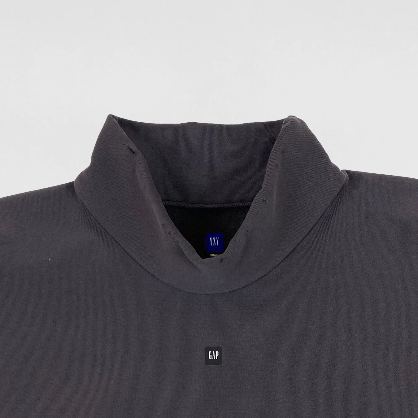 Yeezy Gap Balenciaga 2022 High Neck Logo Sweater In Dark Grey - Image 2