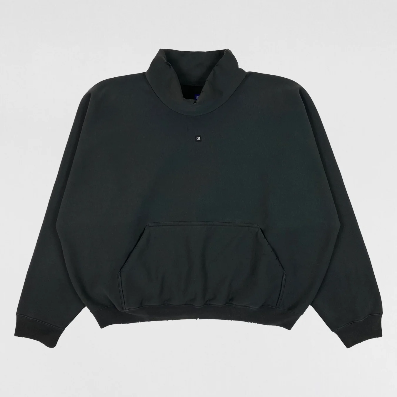 Yeezy Gap Balenciaga 2022 High Neck Logo Sweater In Black