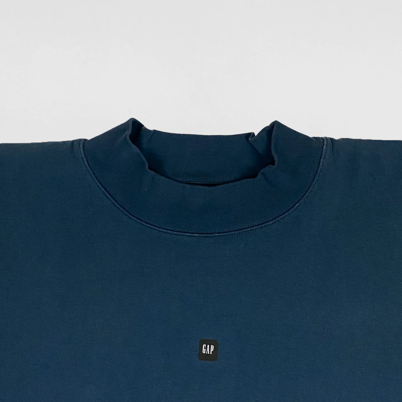 Yeezy Gap Balenciaga 2022 No Seam Logo Boxy Tee In Dark Blue - Image 2