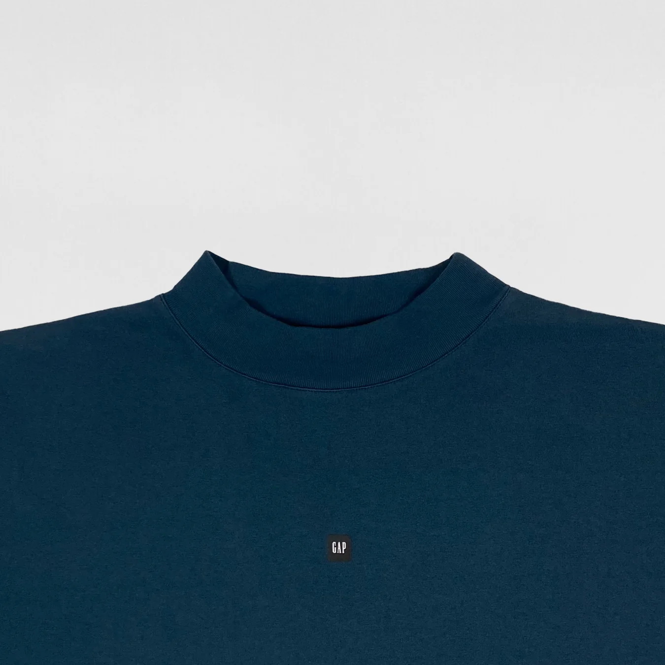 Yeezy Gap Balenciaga 2022 Quarter Sleeve Logo Tee In Dark Blue - Image 2