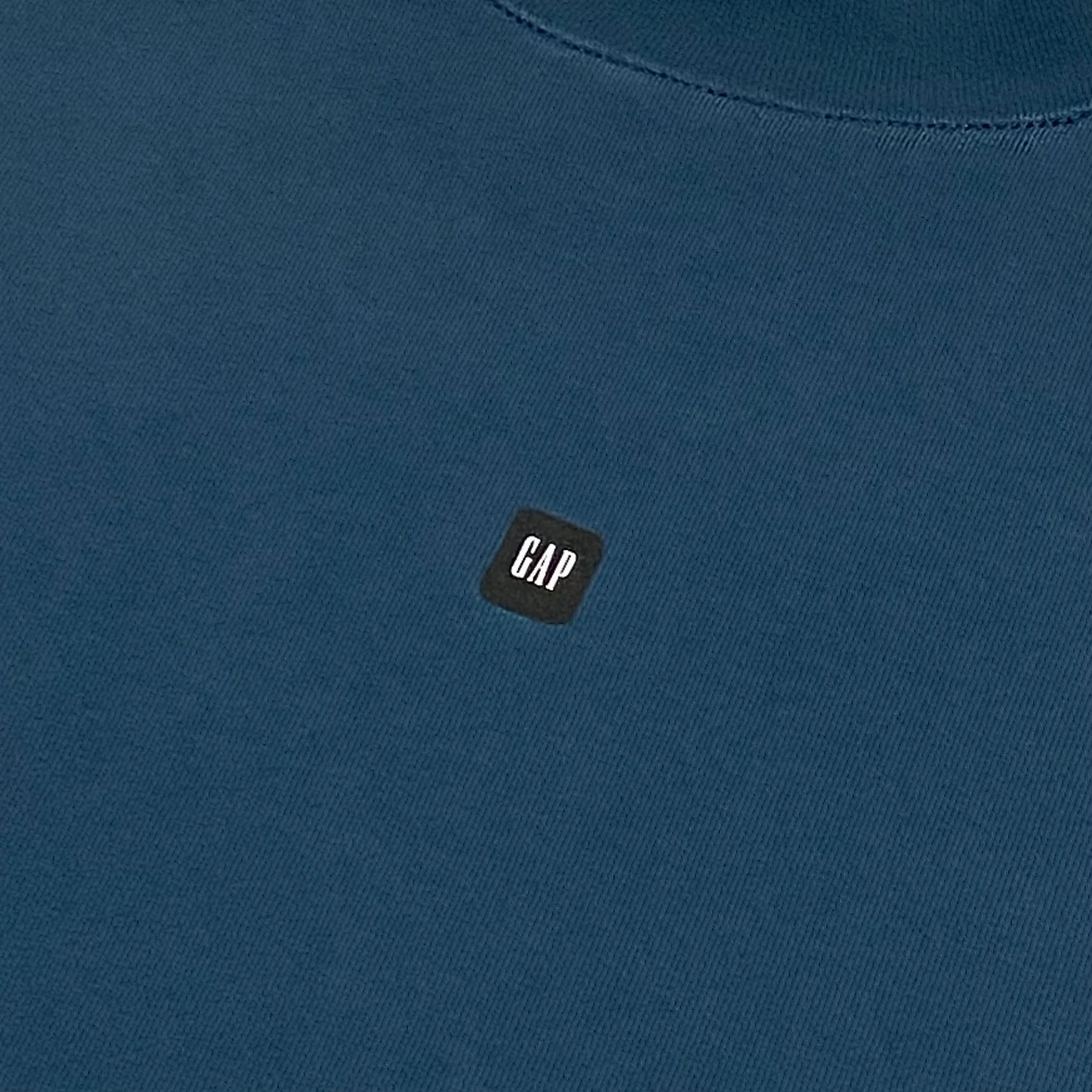 Yeezy Gap Balenciaga 2022 Quarter Sleeve Logo Tee In Dark Blue - Image 3