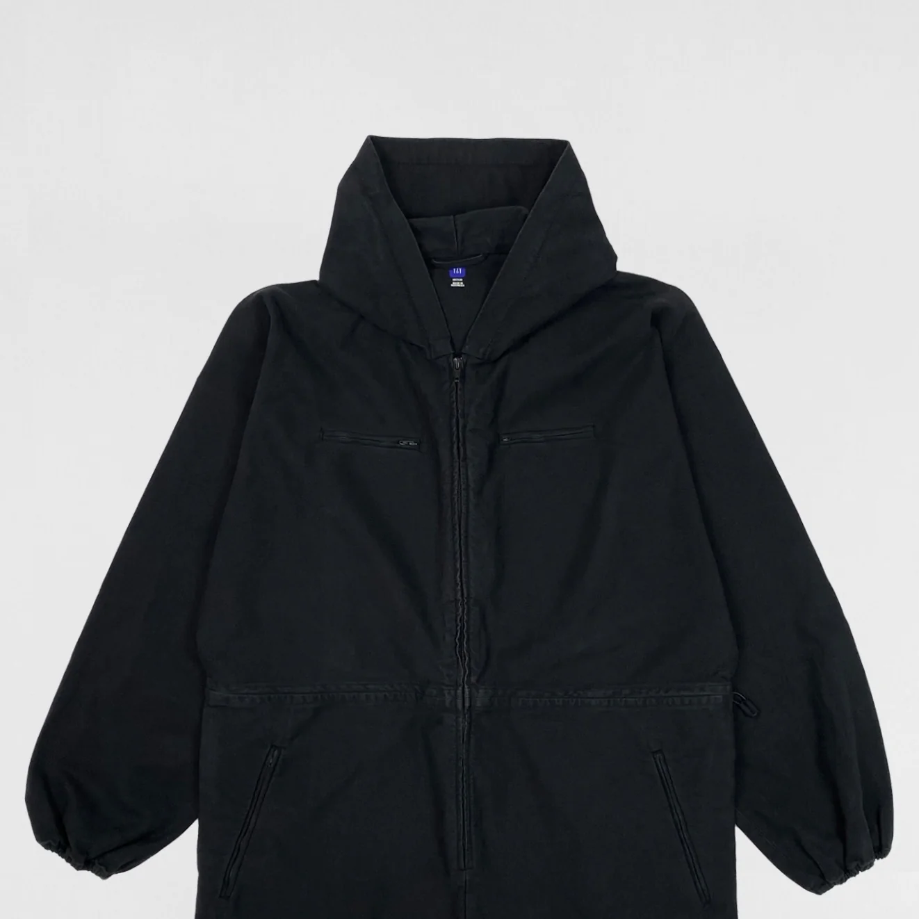Yeezy Gap Balenciaga 2022 Overall Jumpsuit In Sateen Black - Image 2