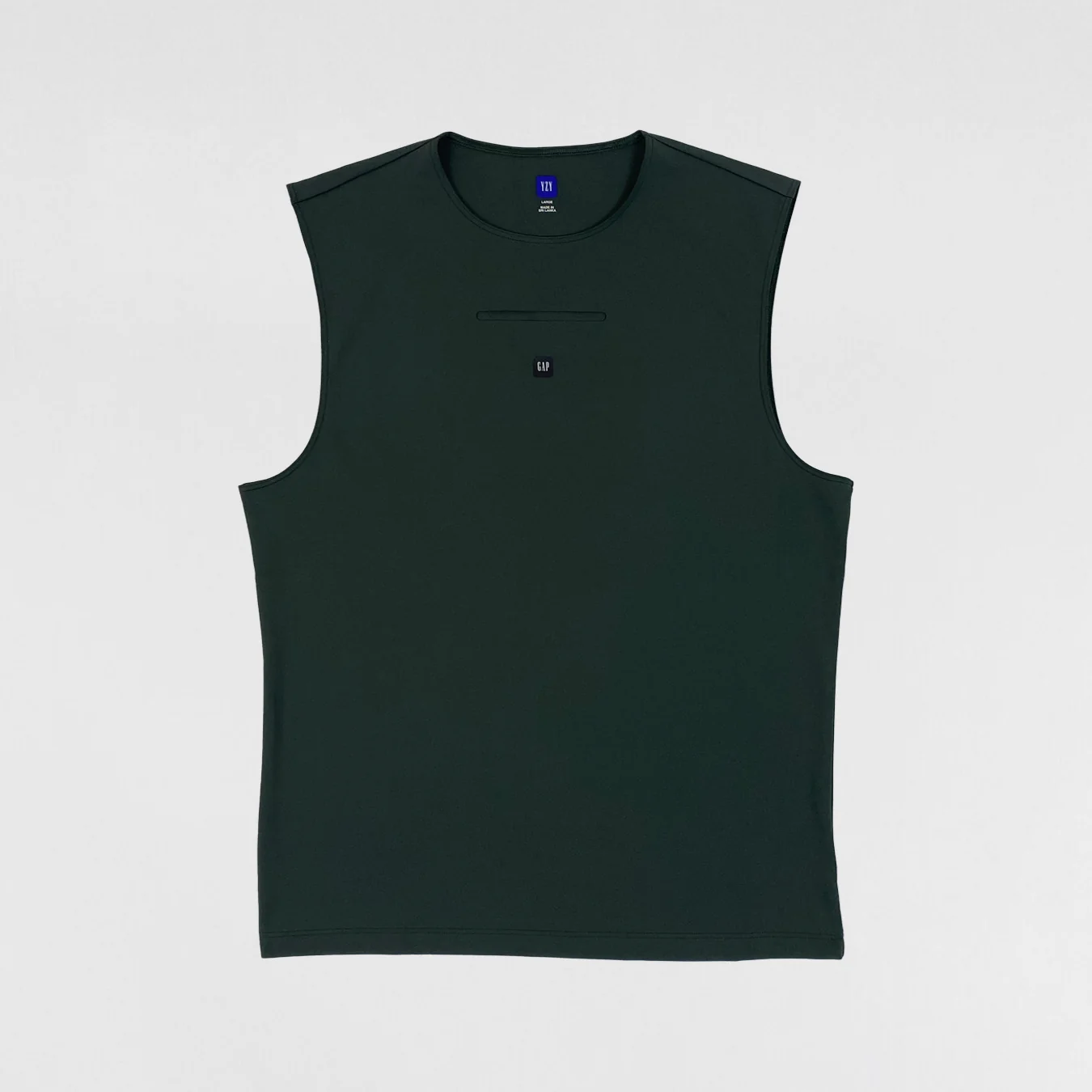 Yeezy Gap Balenciaga 2022 Second Skin Sleeveless Tee In Dark Green
