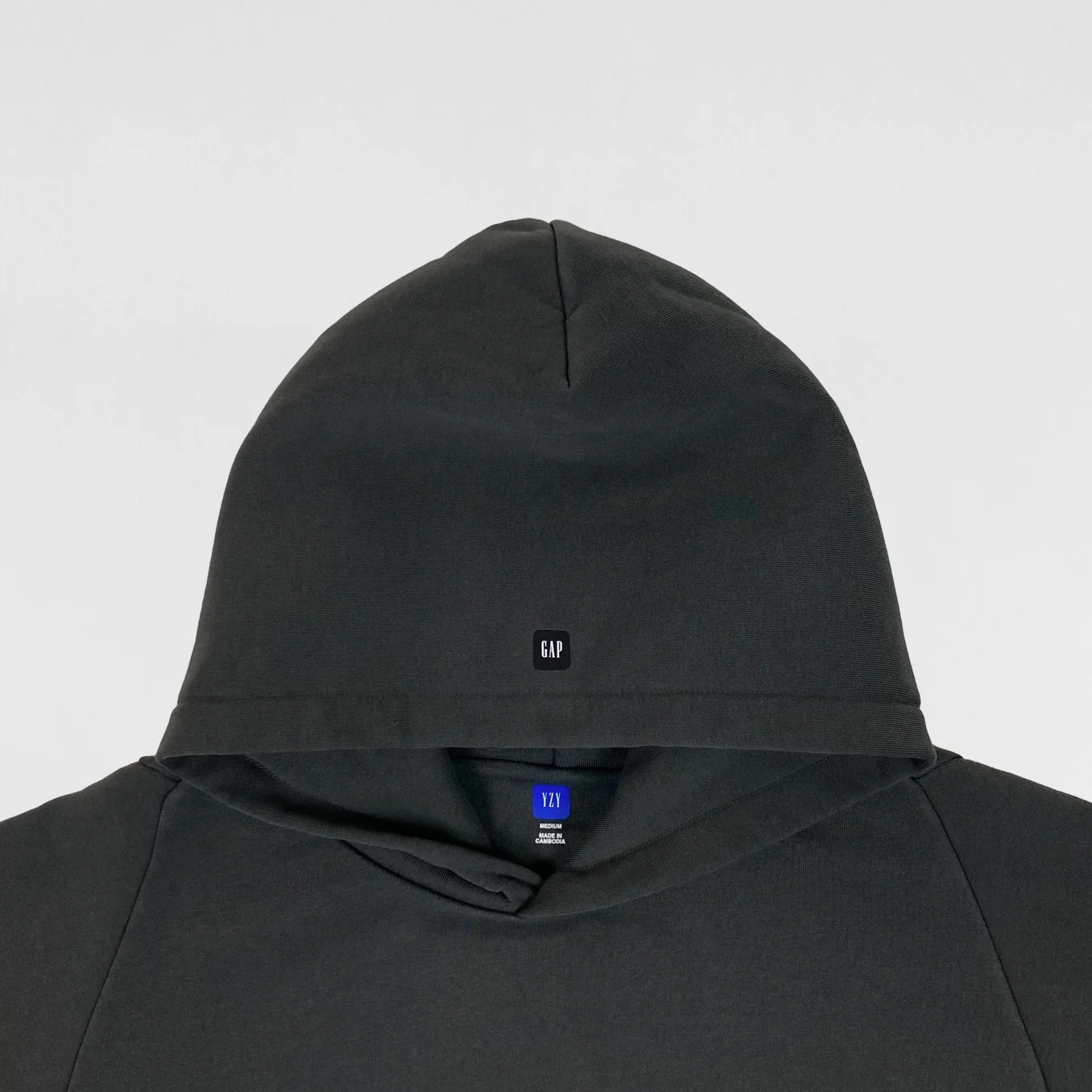 Yeezy Gap Balenciaga 2022 Shrunken Logo Hoodie In Black - Image 2