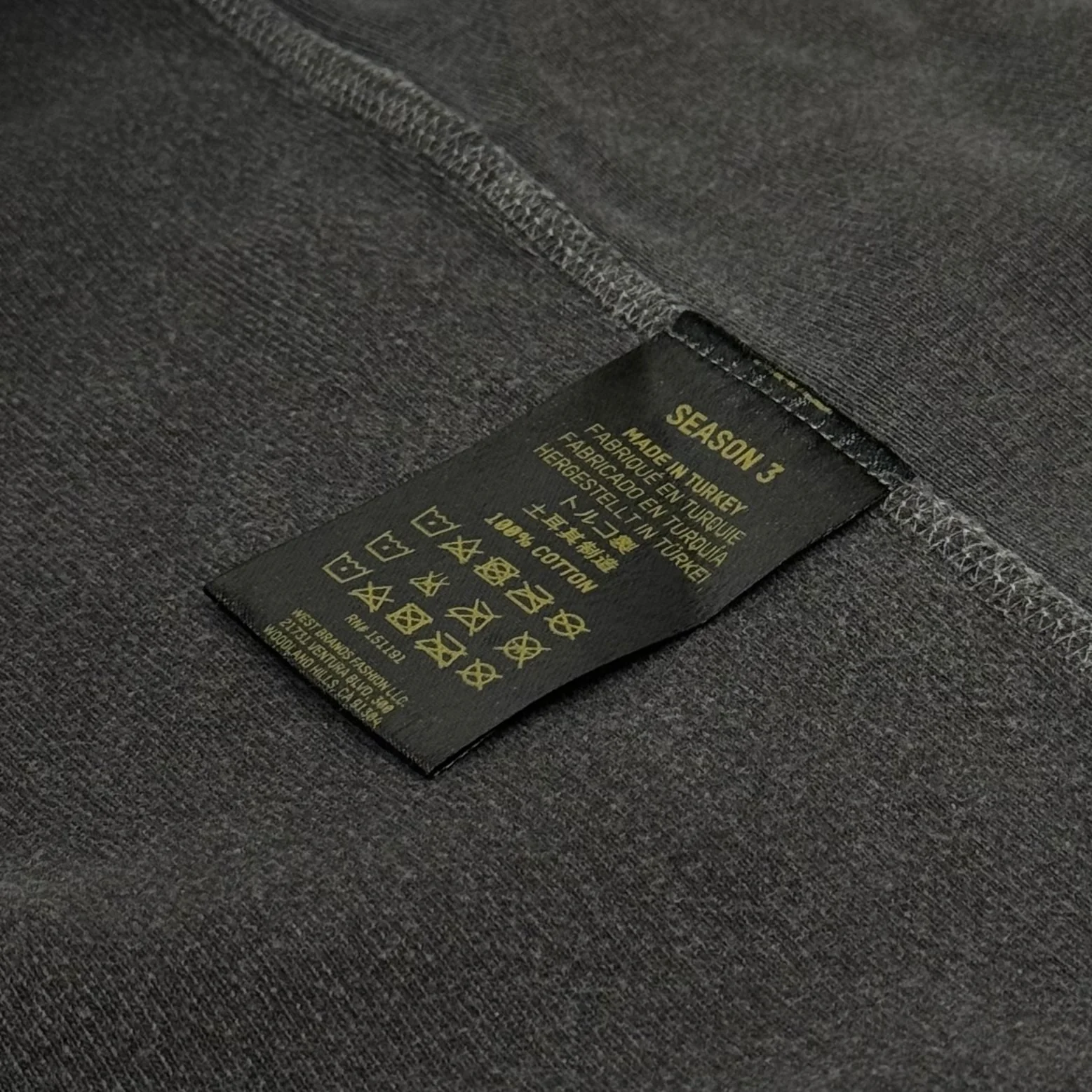 Yeezy Season 3 Rugby Knit Tee In Onyx - Image 5