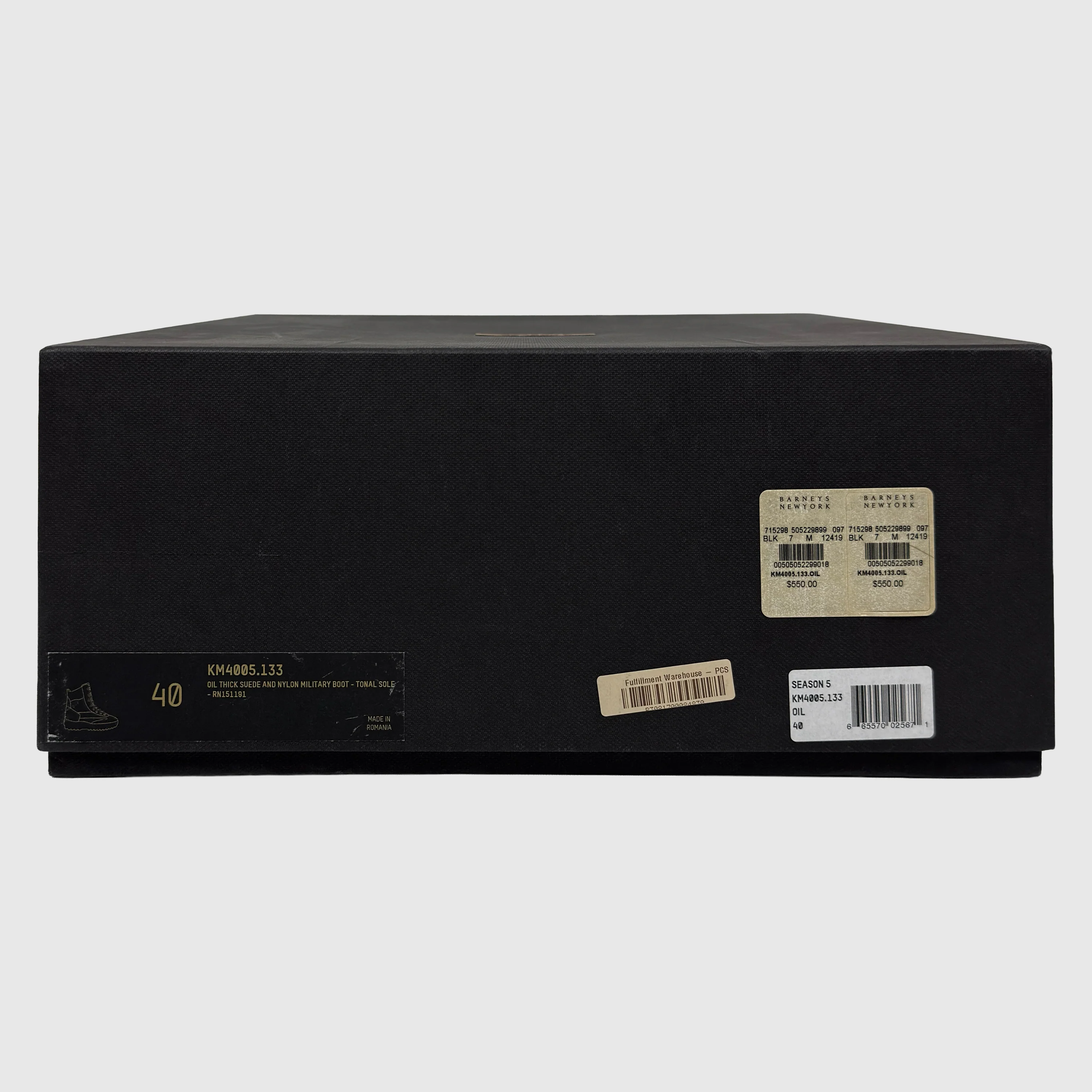 Yeezy Season 5 Canvas Military Boots In Onyx - Image 6