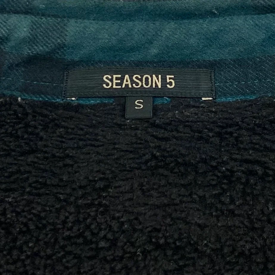 Yeezy Season 5 Sherpa Lined Flannel In Teal - Image 6