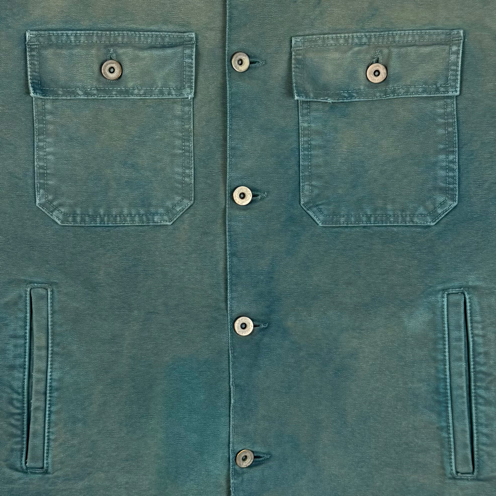 Yeezy Season 6 Flannel Lined Canvas Jacket In Glacier - Image 3
